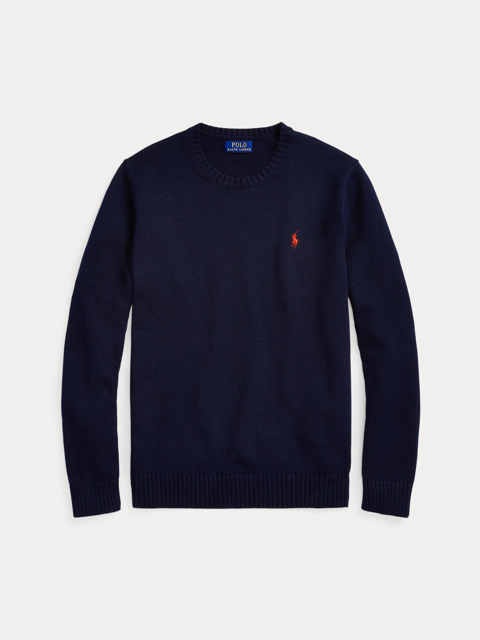 Polo Ralph Lauren Miesten Neulepusero EMBROIDERED LOGO KNITTED JUMPER, tummansininen