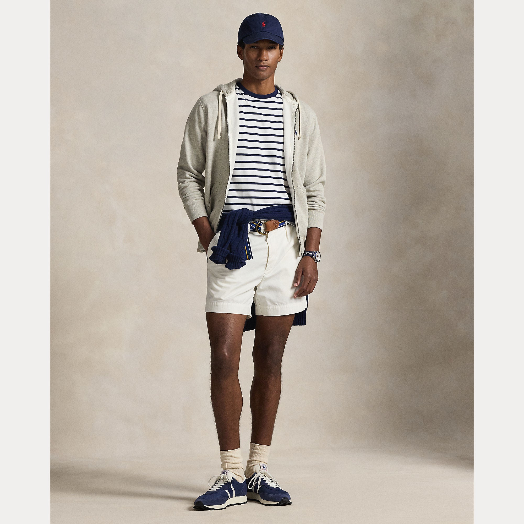 Polo Ralph Lauren miesten huppari Hood Long Sleeve Knit, vaaleanharmaa