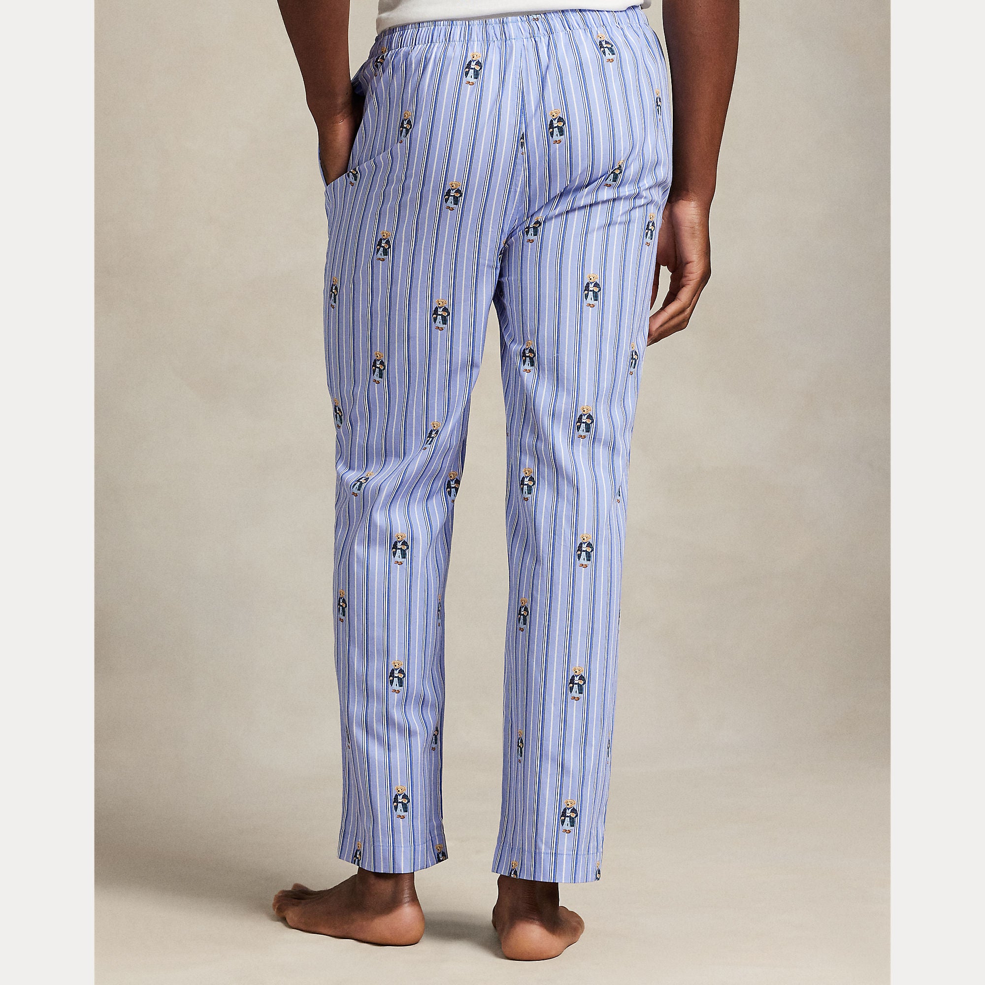 Polo Ralph Lauren miesten pyjamahousut K PJ Pant Sleep Bottom, raidallinen sininen