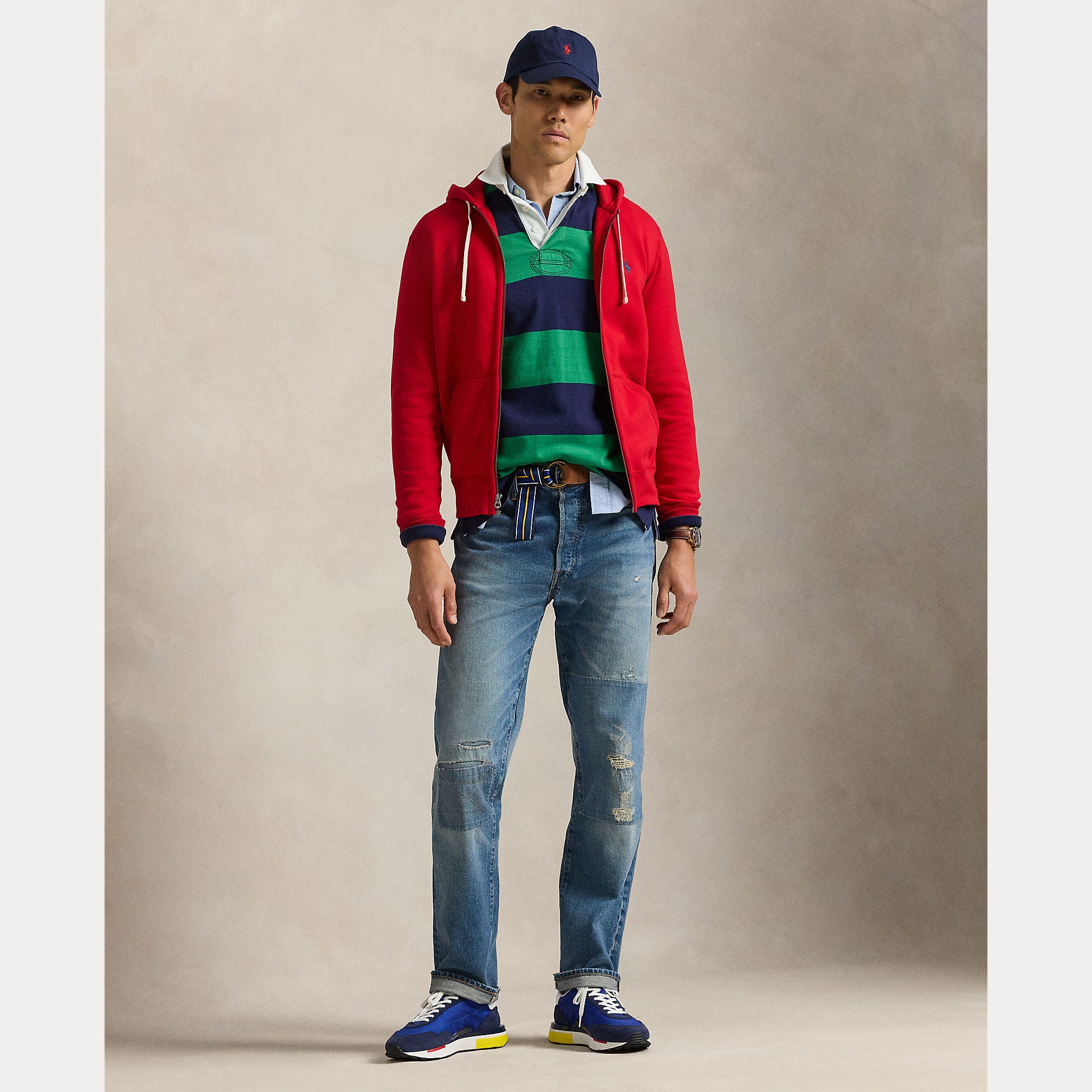 Polo Ralph Lauren miesten huppari Hood Long Sleeve Knit, punainen