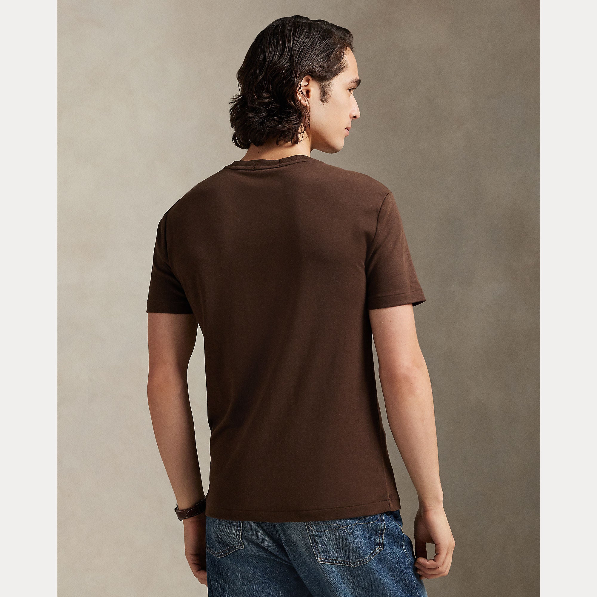 Polo Ralph Lauren miesten t-paita Short Sleeve T Shirt, tummanruskea