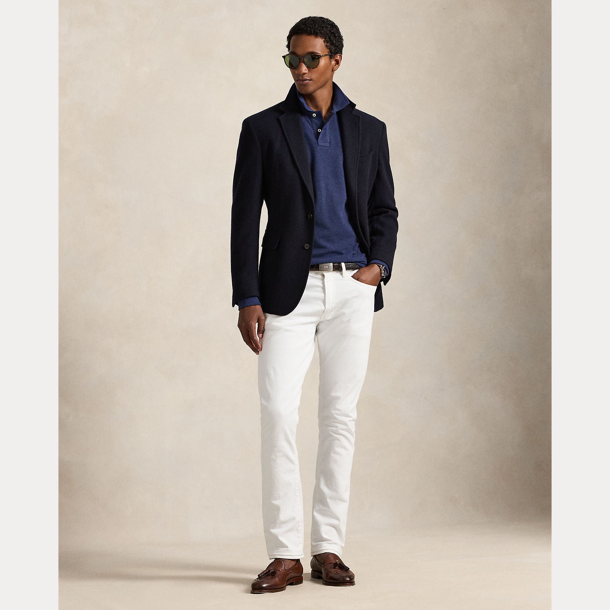 Polo Ralph Lauren Miehet Neulepusero Long Sleeve Knit, tummansininen