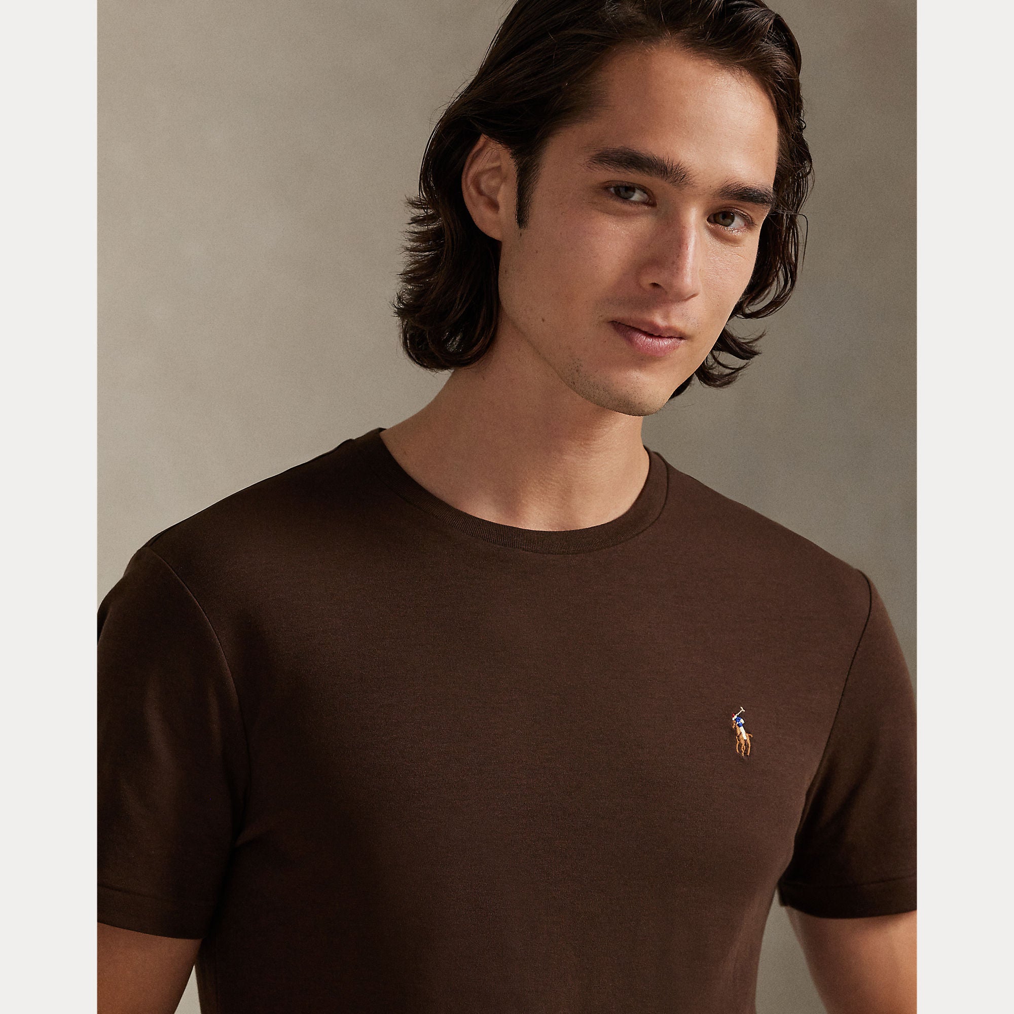 Polo Ralph Lauren miesten t-paita Short Sleeve T Shirt, tummanruskea