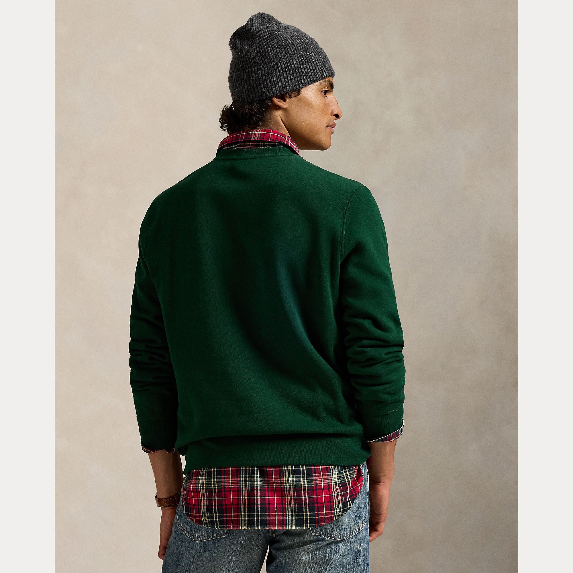 Polo Ralph Lauren miesten collegepaita Long Sleeve Polo Bear Fleece Sweatshirt, tummanvihreä