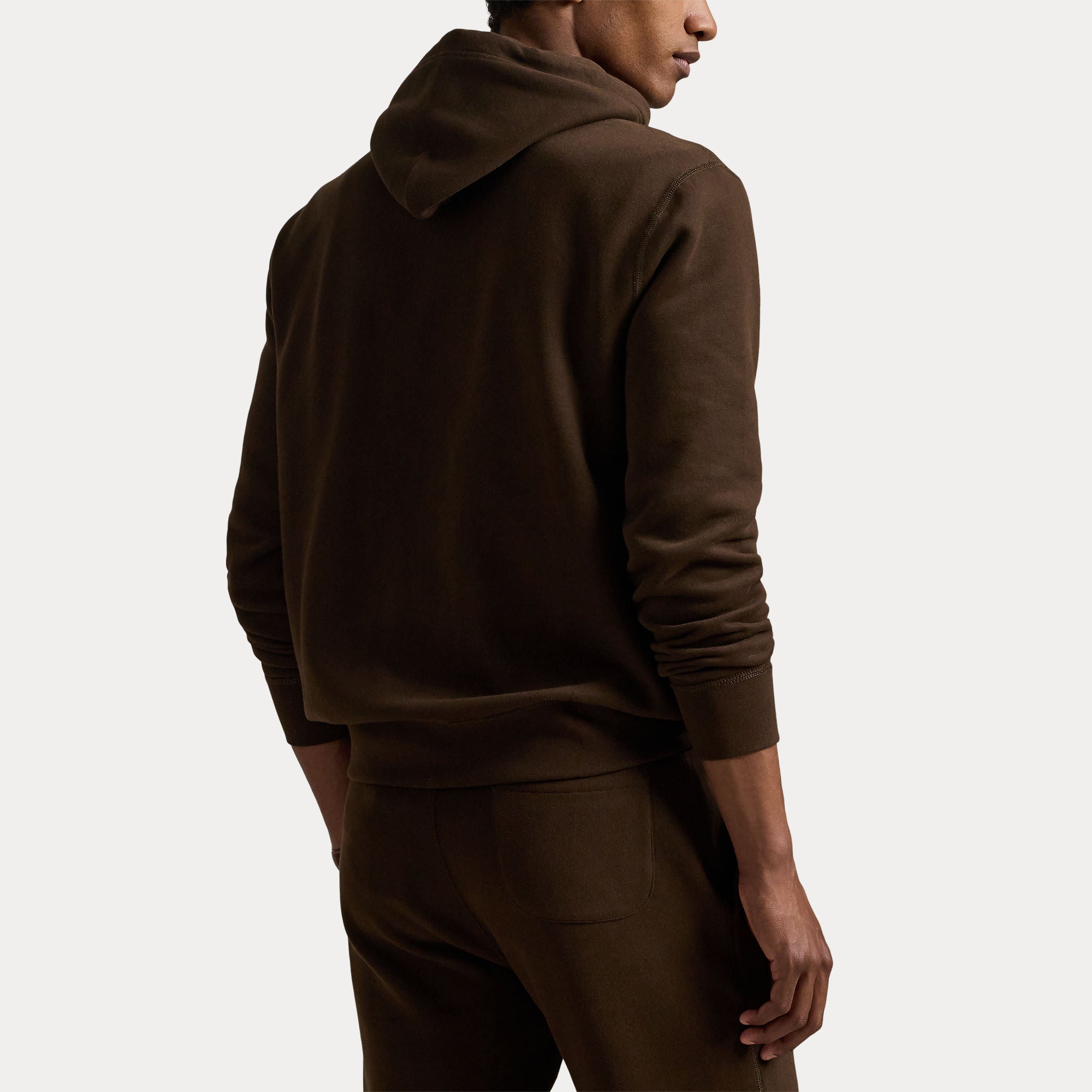 Polo Ralph Lauren miesten huppari Long Pull Over Hoodie, tummanruskea