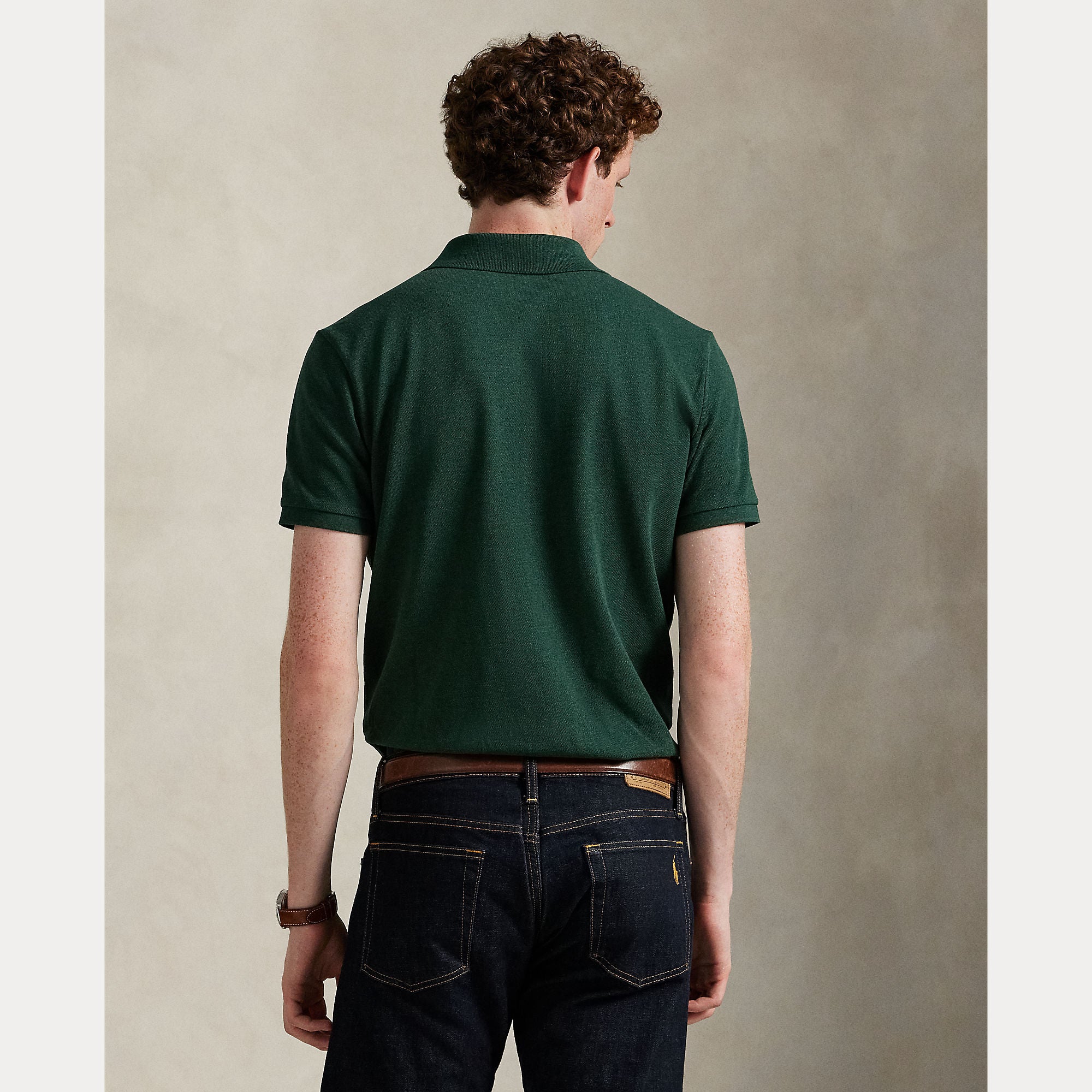 Polo Ralph Lauren miesten pikeepaita Polo Shirt Short Sleeve Knit, tummanvihreä