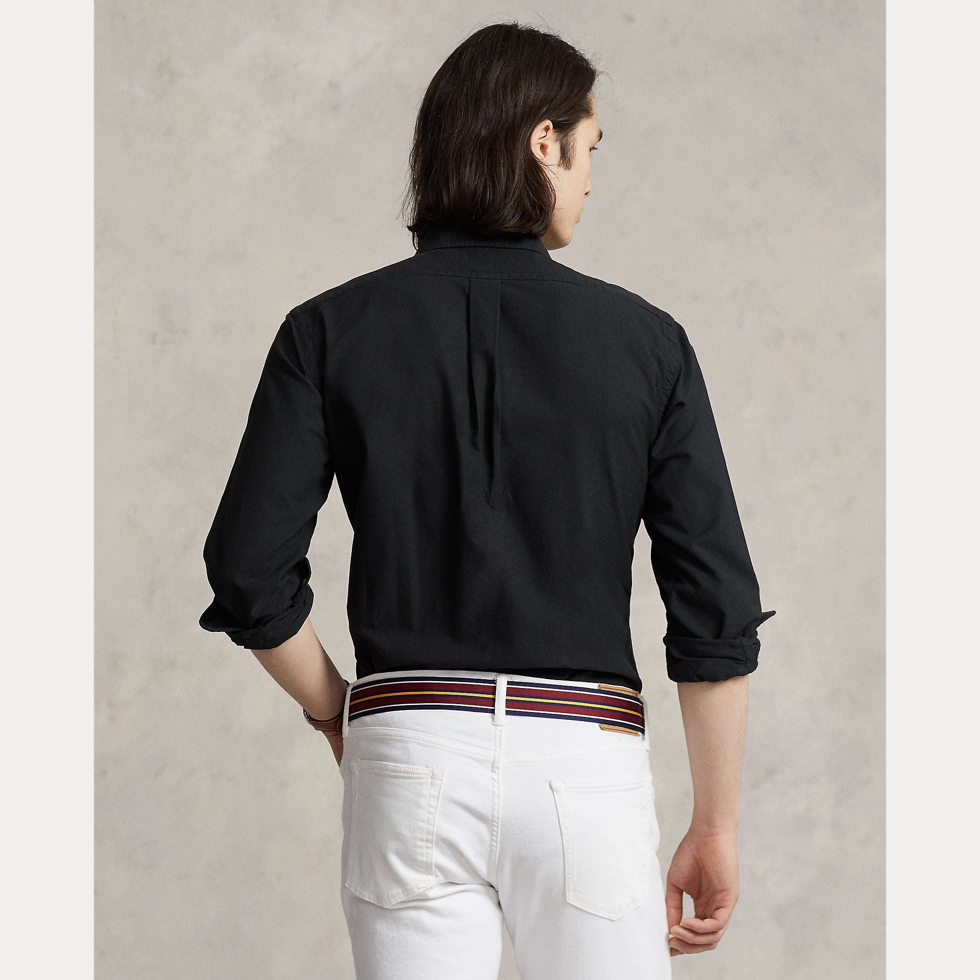 Polo Ralph Lauren miesten kauluspaita Custom Fit Carment-dyed Oxford Shirt, musta