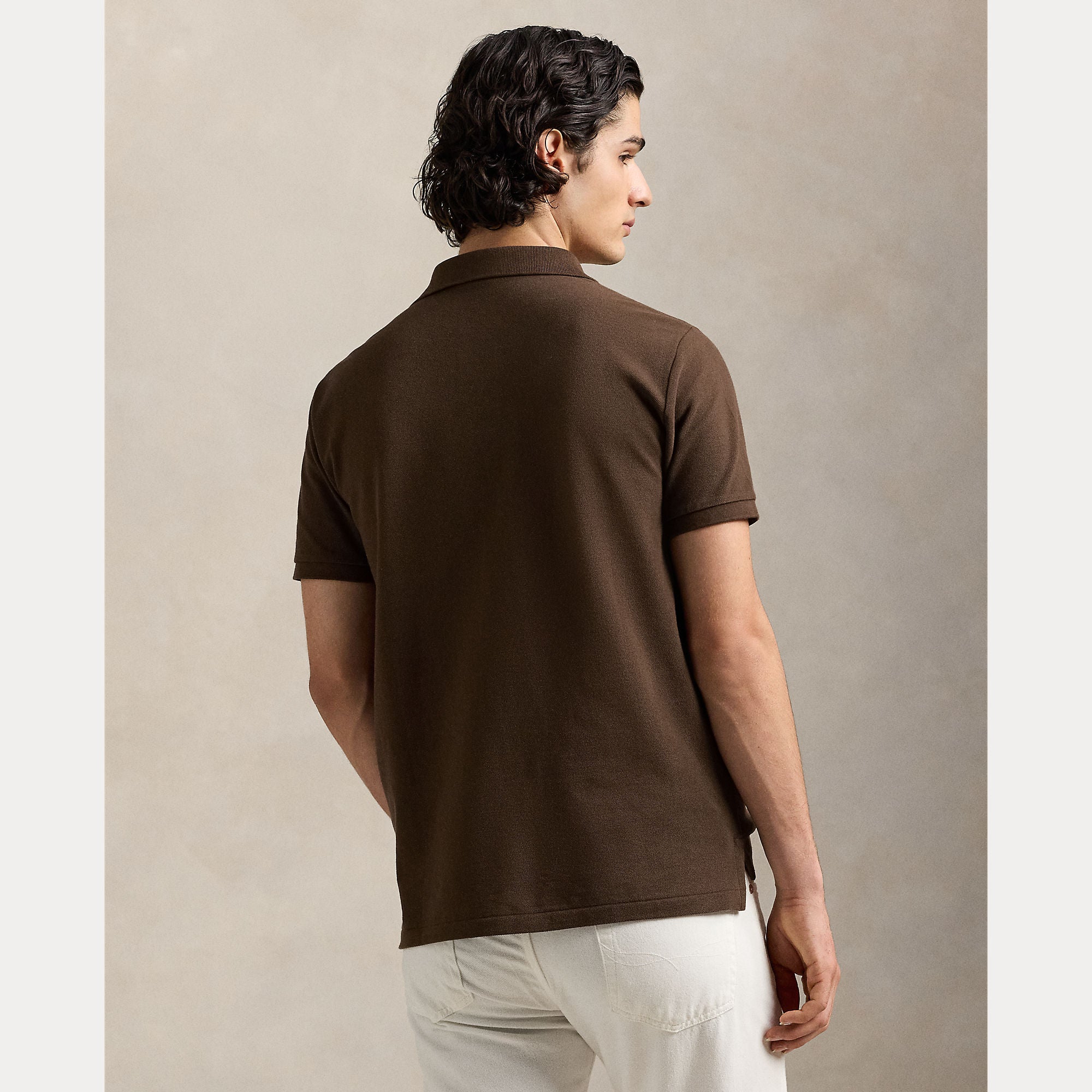 Polo Ralph Lauren miesten pikeepaita POLO PIKEE CUSTOM SLIM, tummanruskea