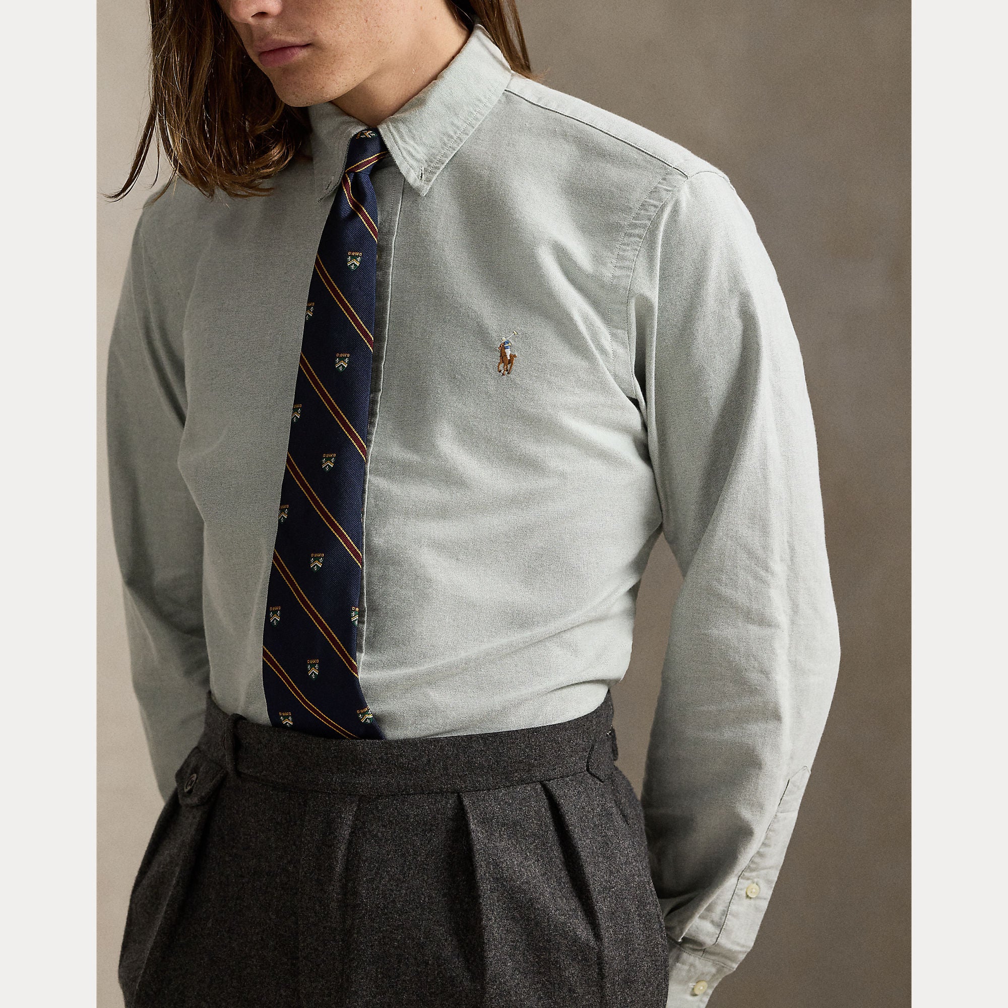 Polo Ralph Lauren miesten kauluspaita Long Sleeve Sport Shirt, vaaleanvihreä