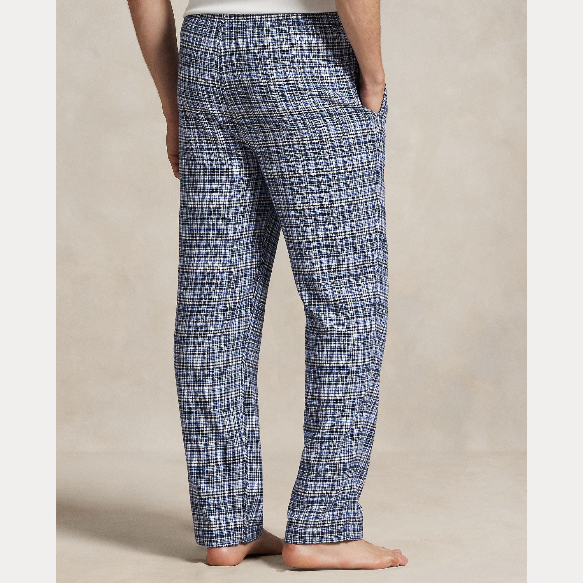 Polo Ralph Lauren miesten pyjamahousur Cotton Flannel Pajama Pant, sininen ruutu