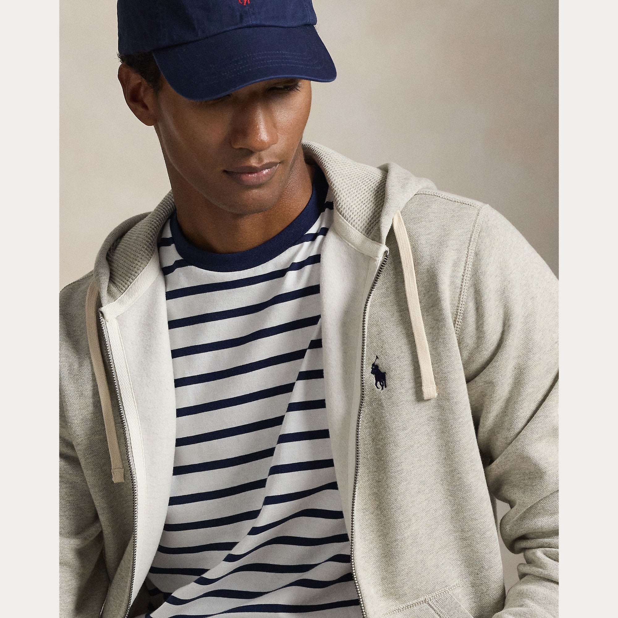 Polo Ralph Lauren miesten huppari Hood Long Sleeve Knit, vaaleanharmaa