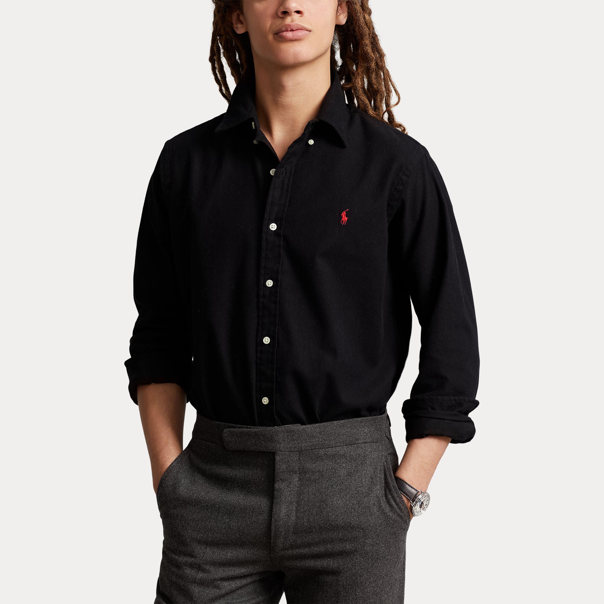 Polo Ralph Lauren miesten kauluspaita Long Sleeve Sport Shirt, musta