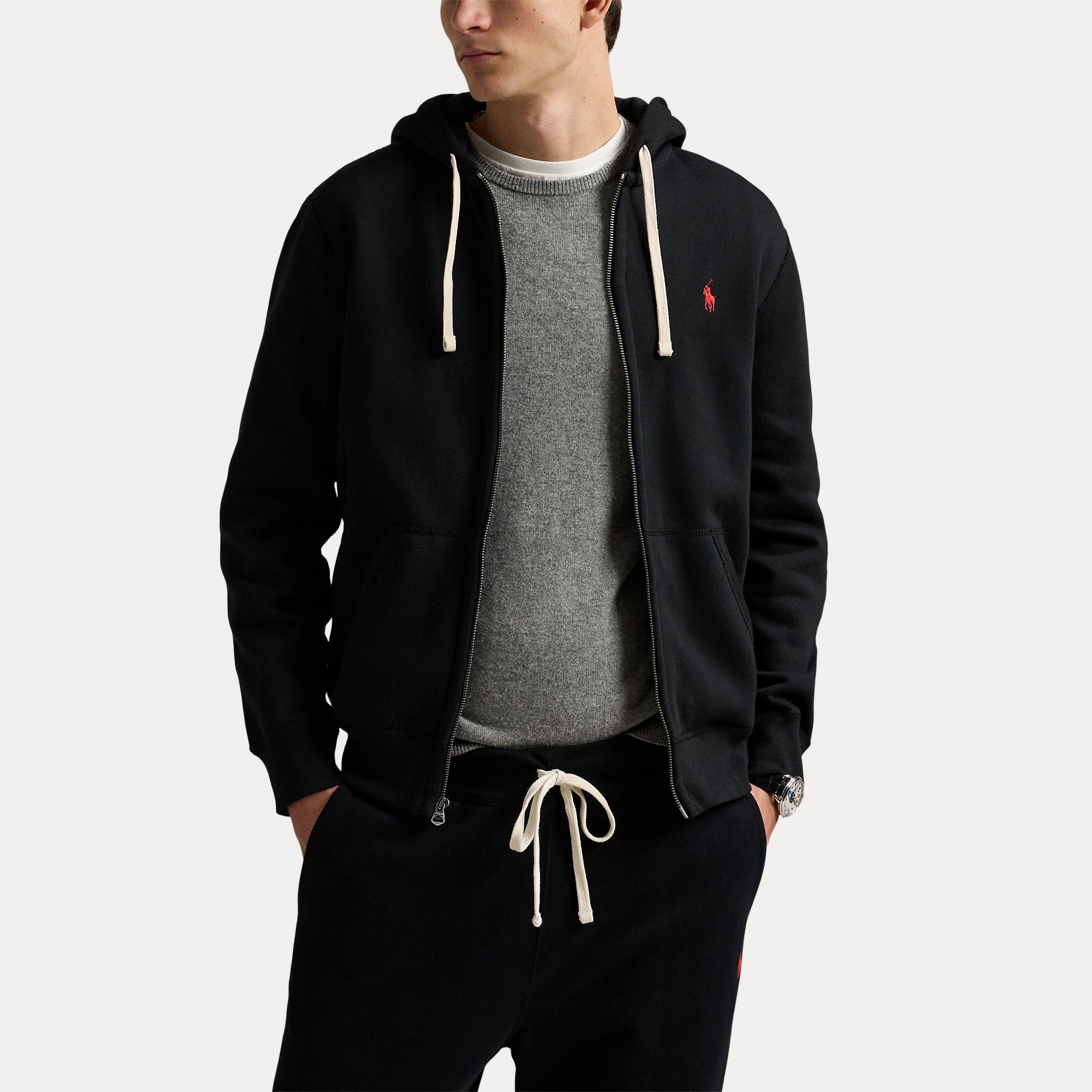 Polo Ralph Lauren miesten huppari Hood Long Sleeve Knit, musta