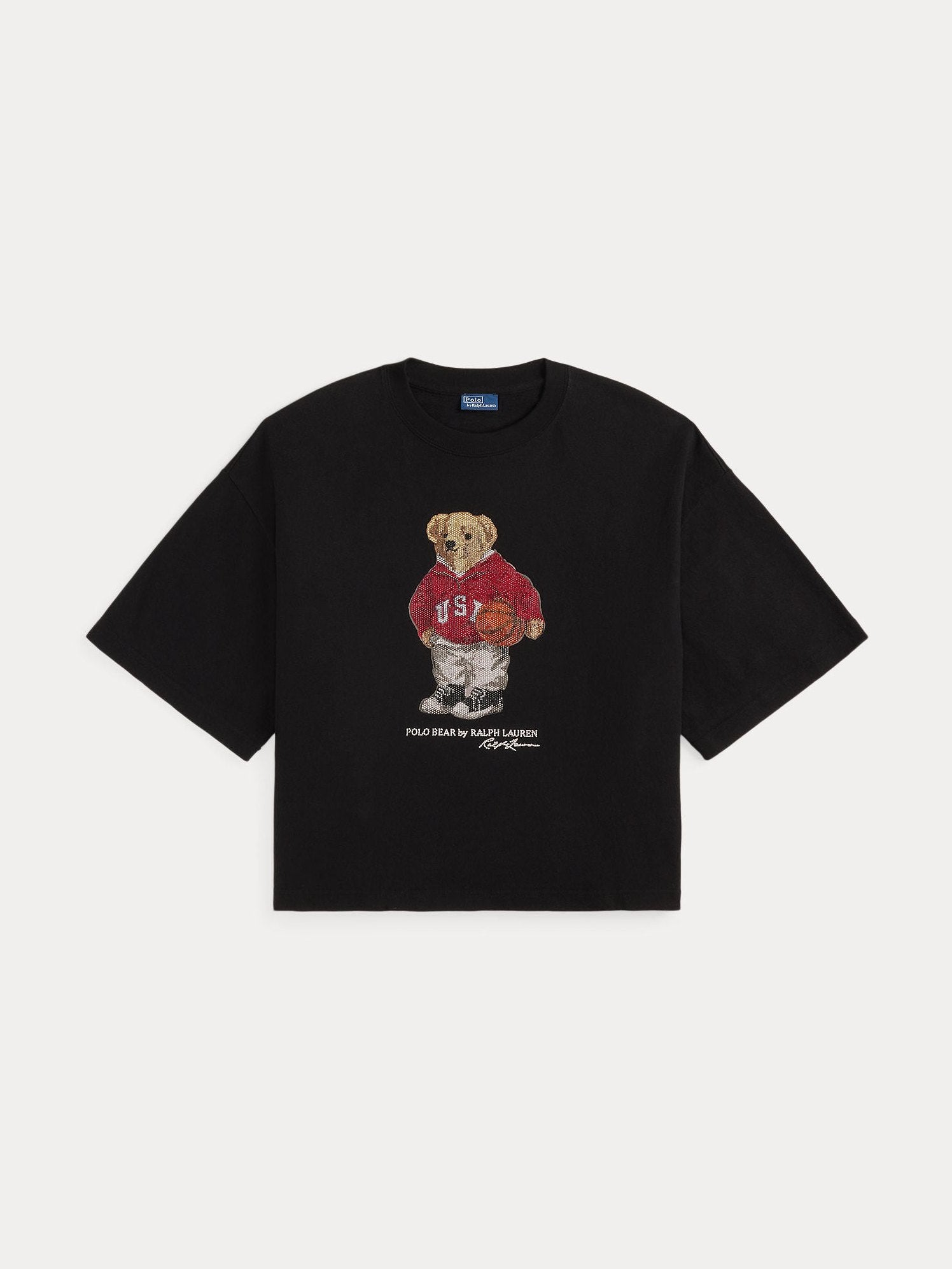 Polo Ralph Lauren naisten t-paita Polo Bear Knit-t-shirt, musta