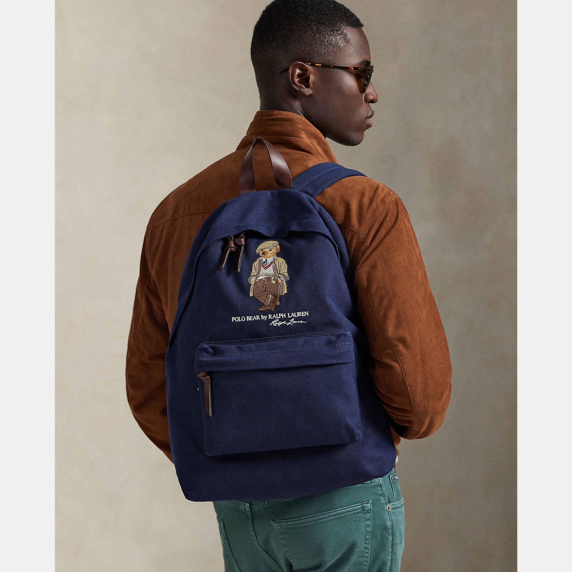 Polo Ralph Lauren Unisex reppy Polo bear Canvas Backbag, tummansininen