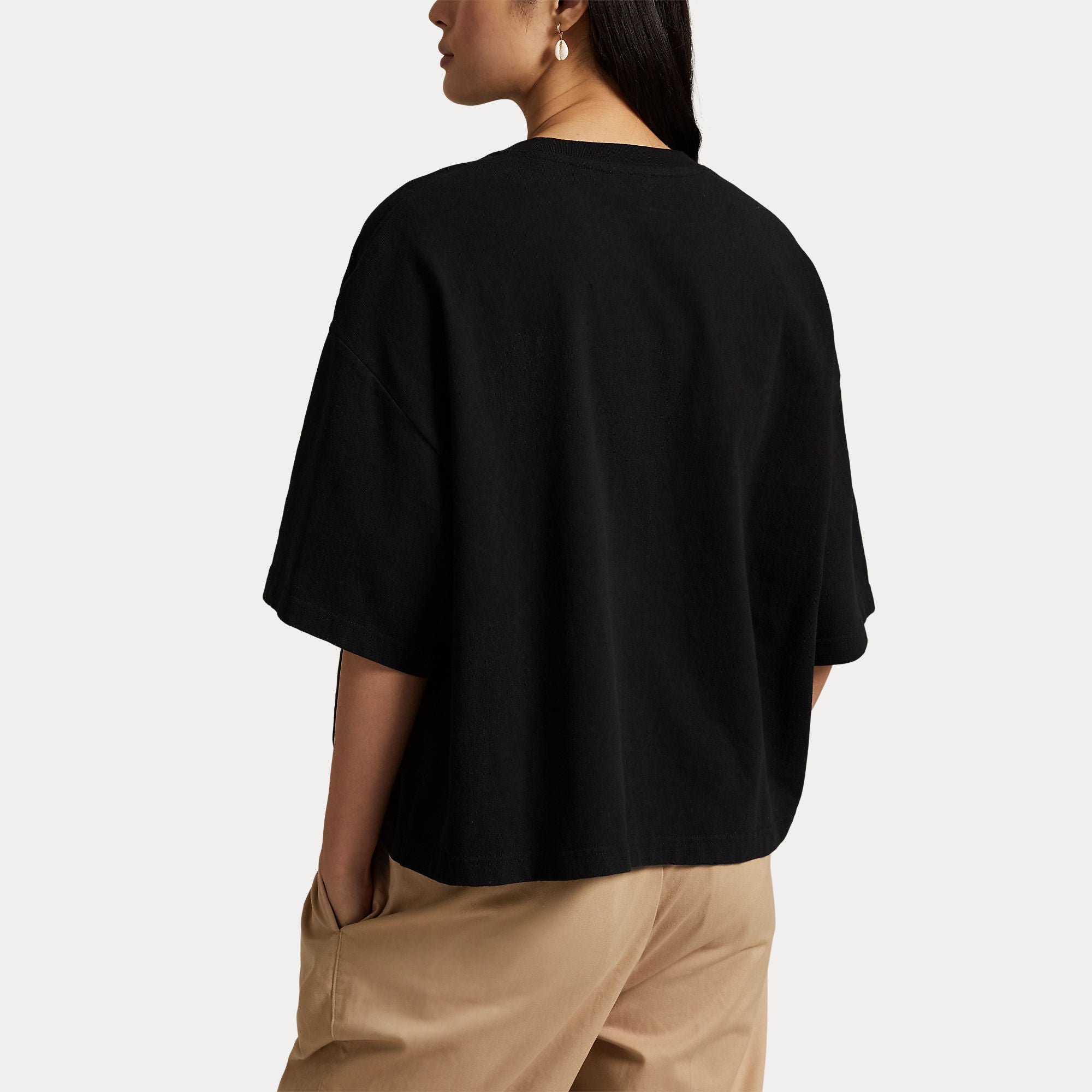 Polo Ralph Lauren naisten t-paita Polo Bear Knit-t-shirt, musta