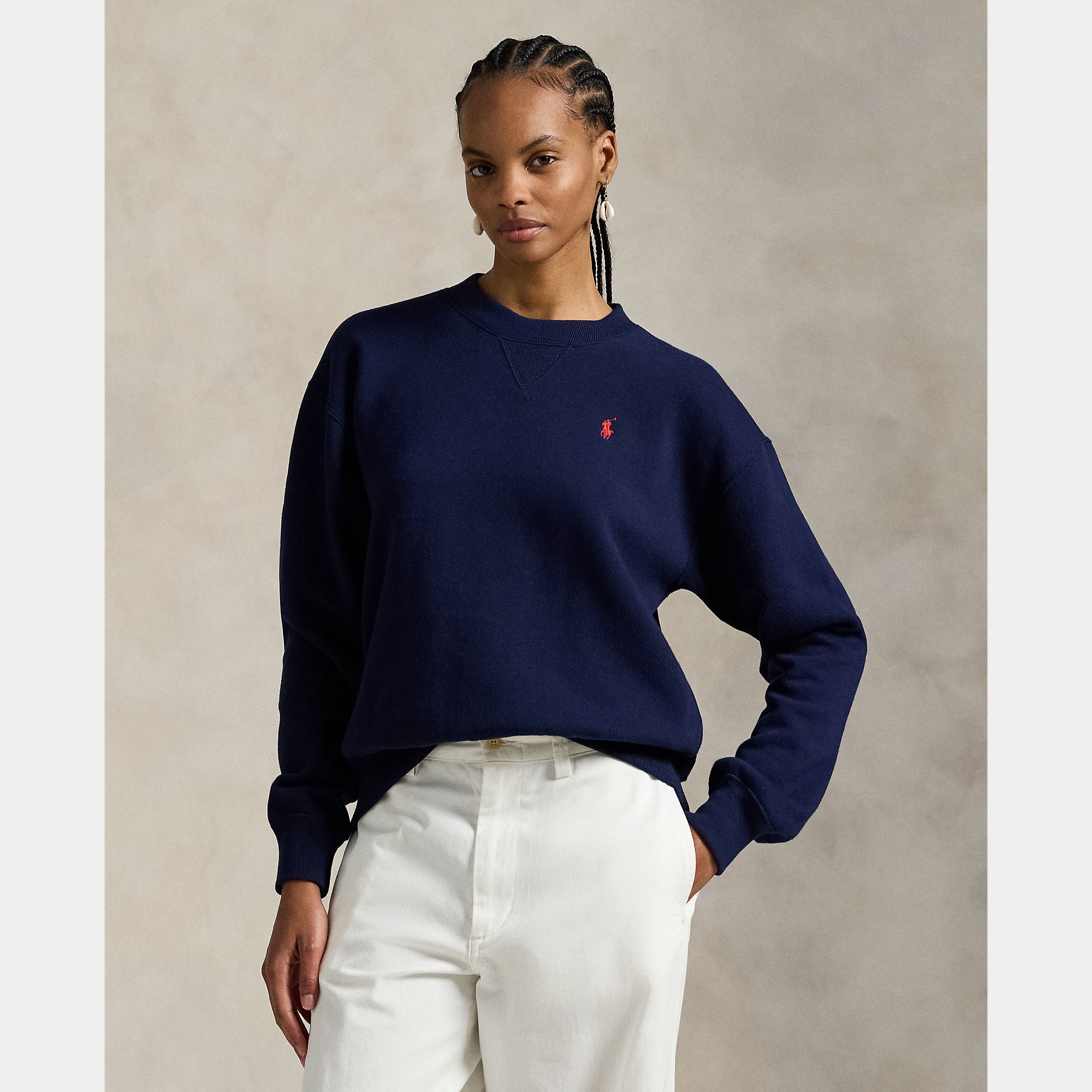Polo Ralph Lauren naisten collegepaita Fleece Crewneck, tummansininen