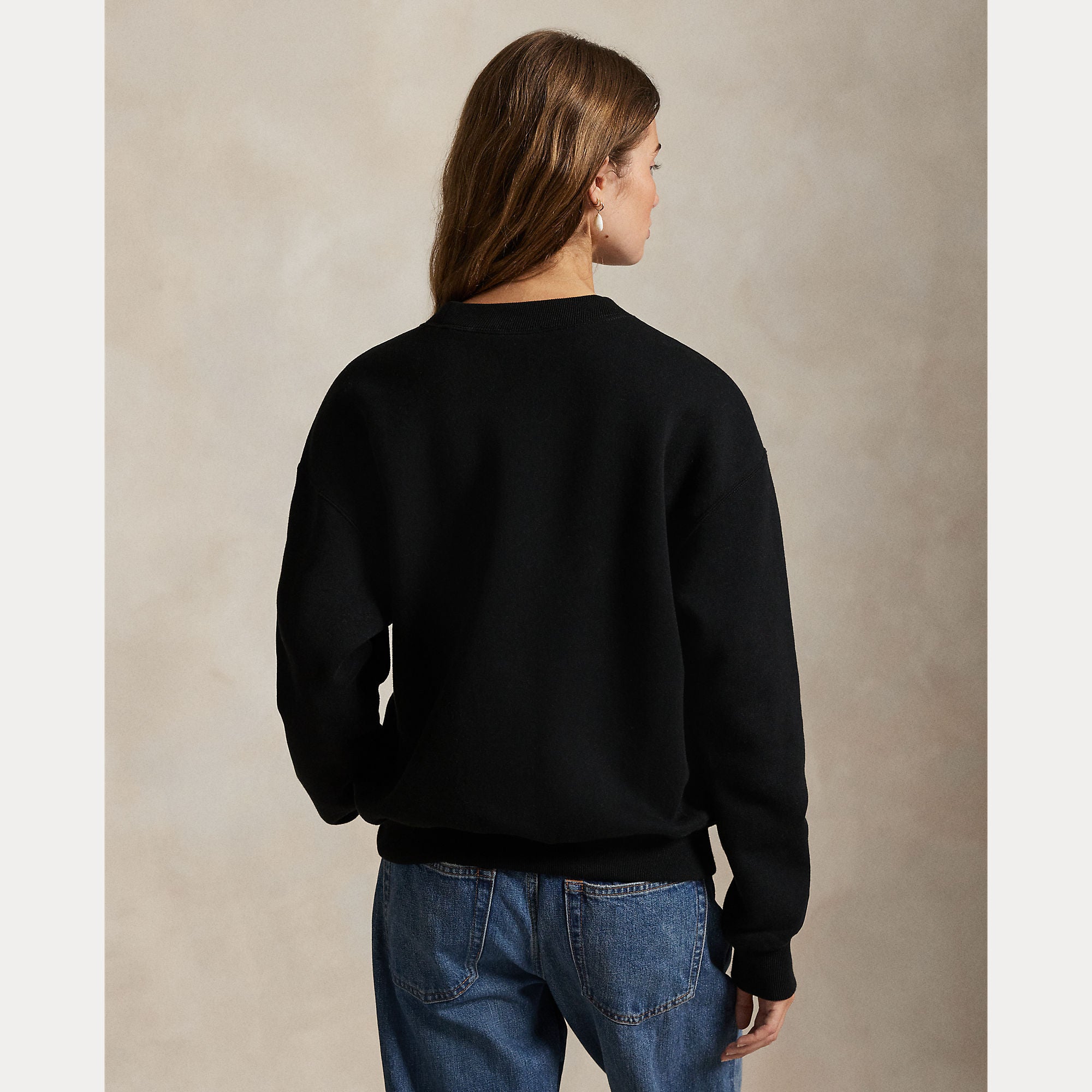 Polo Ralph Lauren naisten collegepaita Fleece Crewneck, musta