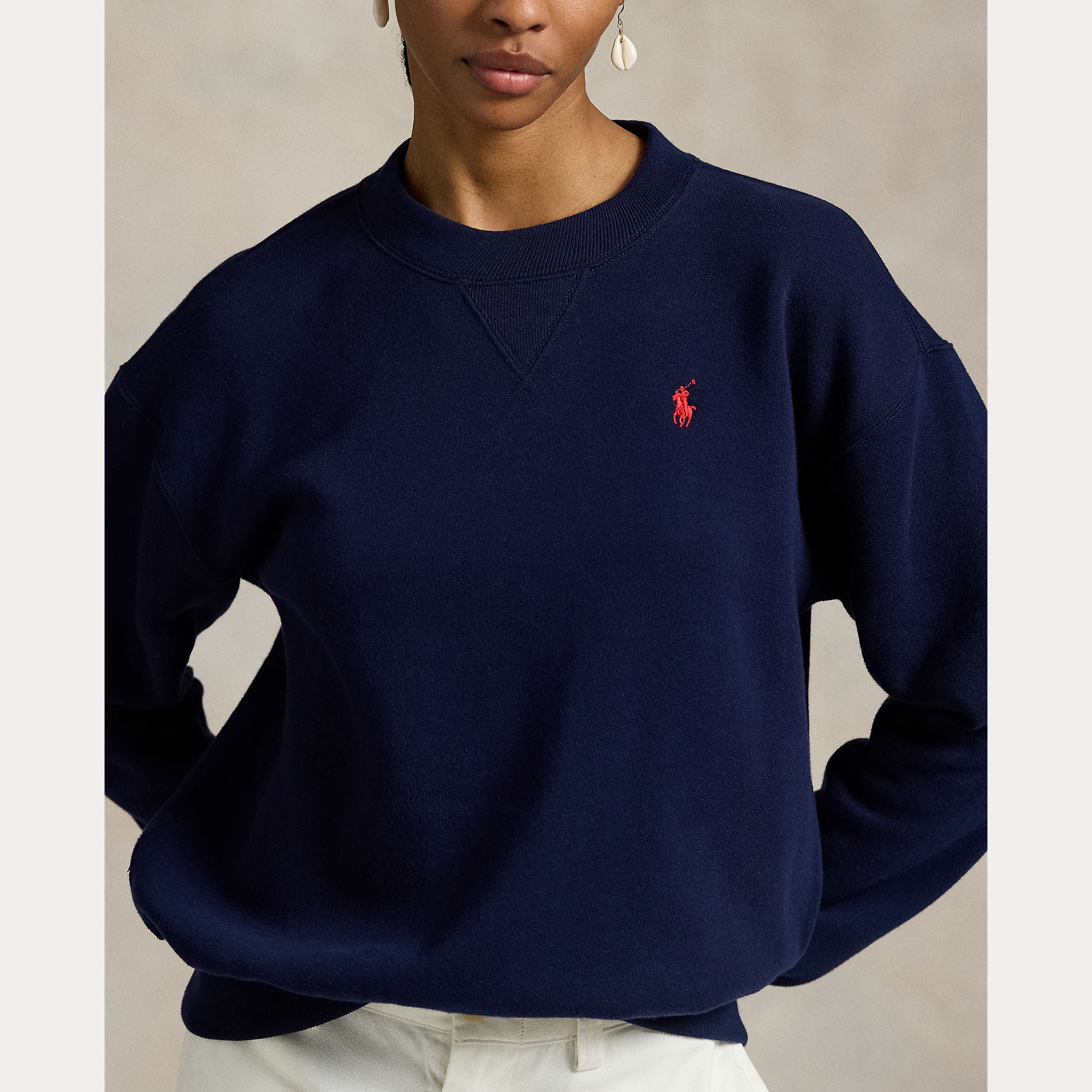 Polo Ralph Lauren naisten collegepaita Fleece Crewneck, tummansininen