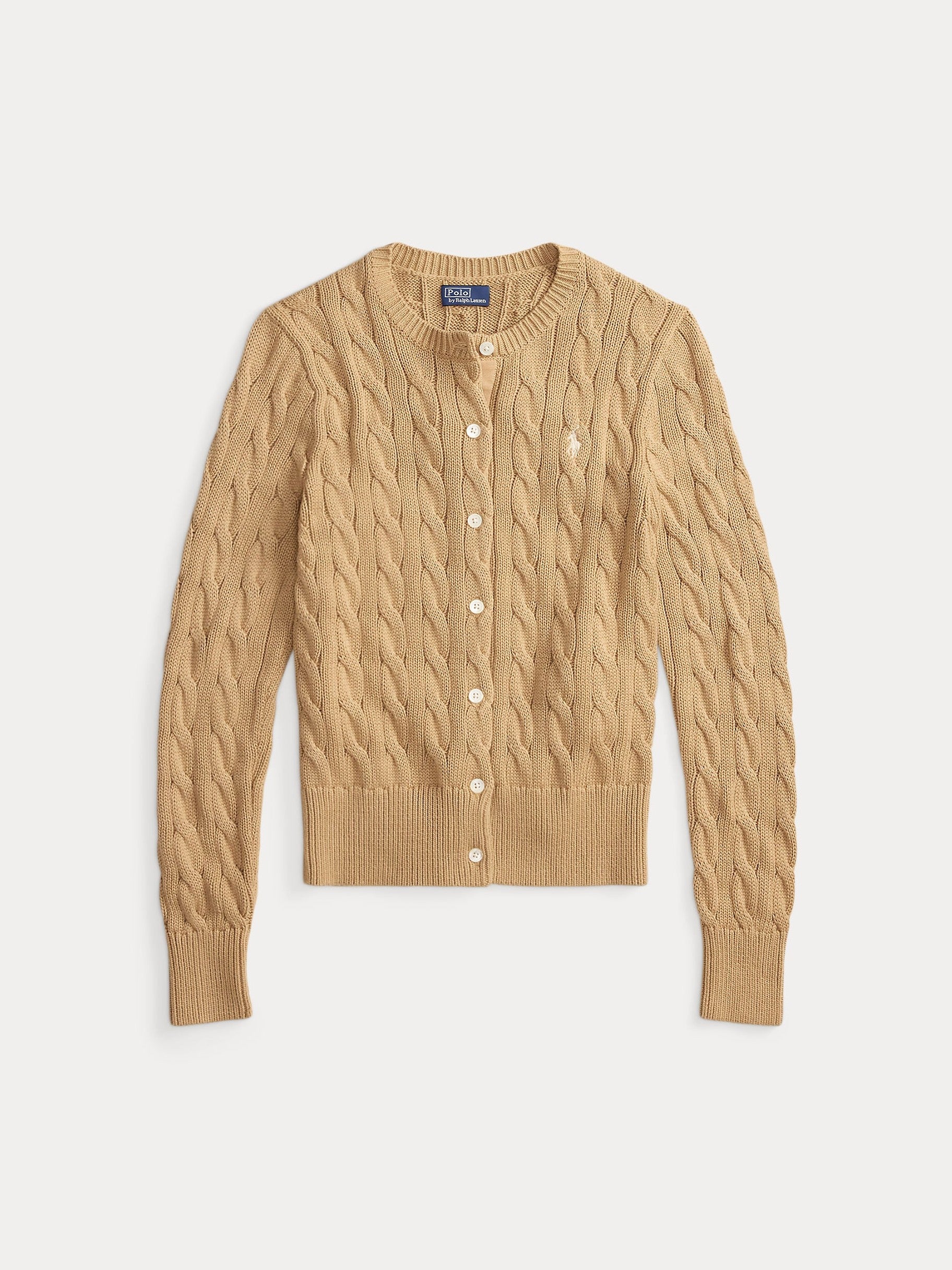 Polo Ralph Lauren naisten neuletakki CTTNCBL LS Cardigan, kameli