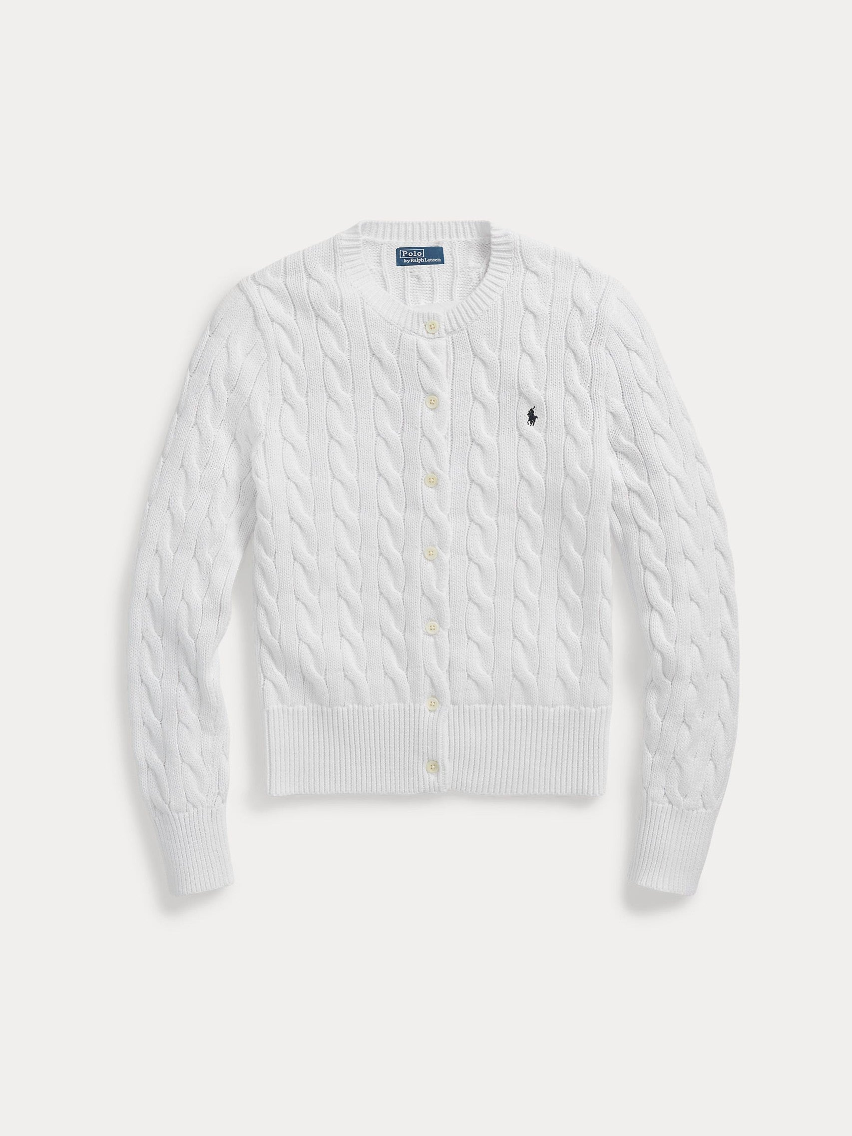 Polo Ralph Lauren naisten neuletakki CTTNCBL LS Cardigan, valkoinen