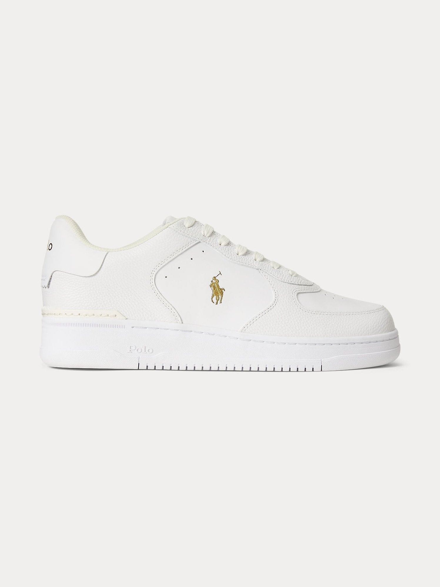 Polo Ralph Lauren Unisex tennarit Masters CRT-Sneaker White Gold, valkoinen