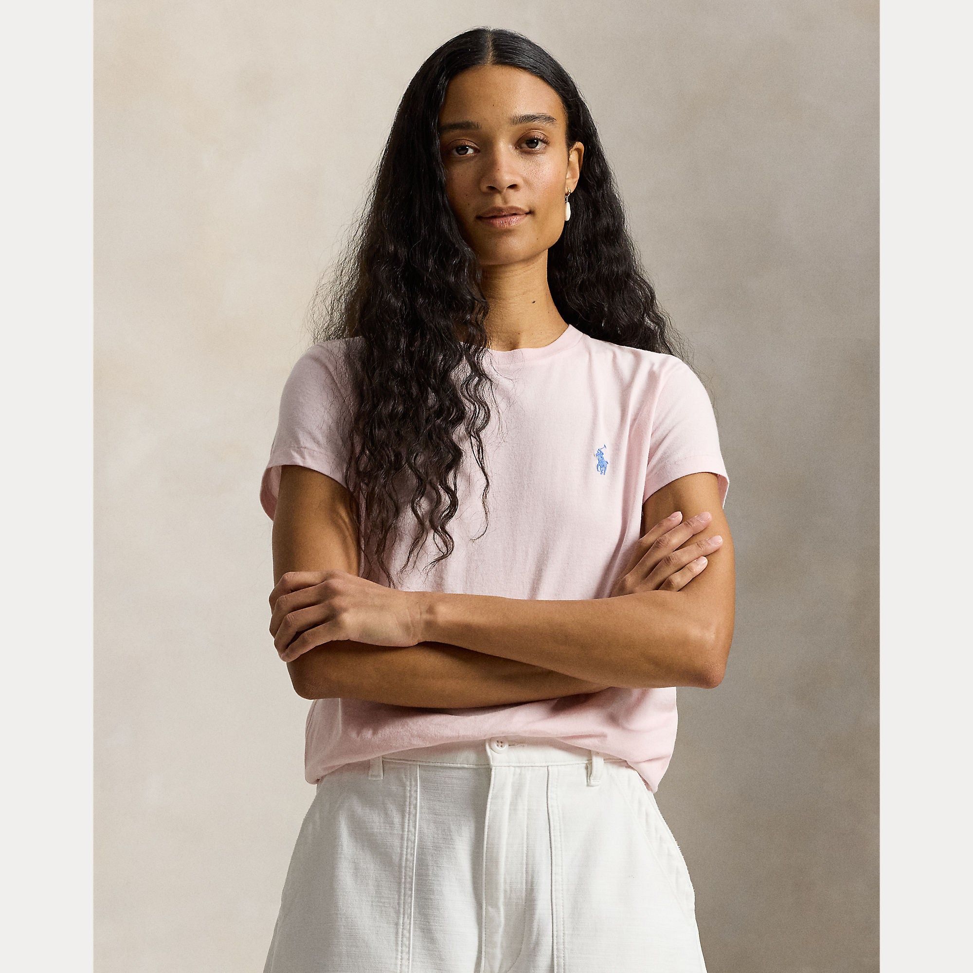 Polo Ralph Lauren naisten t-paita Knit T-shirt, vaaleanpunainen