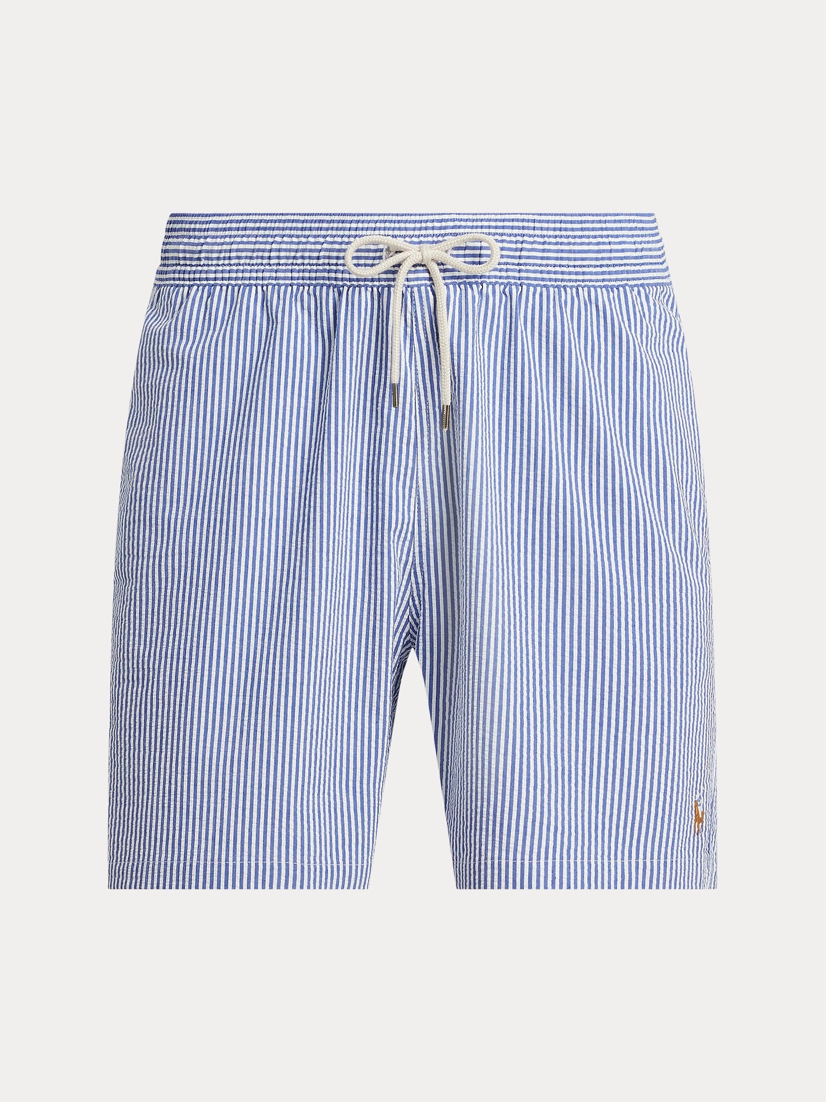 Polo Ralph Lauren miesten uimashortsit Traveler Mid Trunk, raidallinen sininen