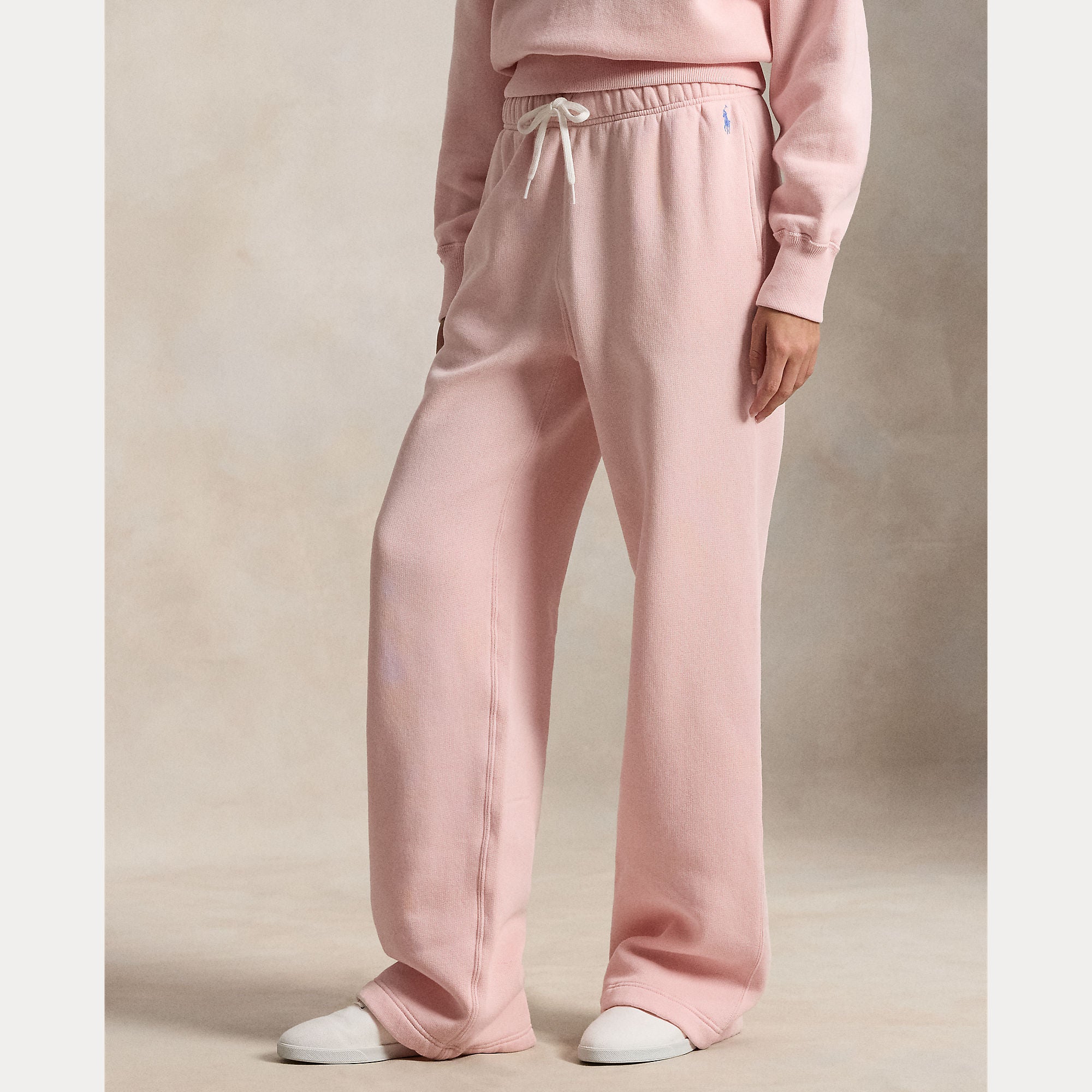 Polo Ralph Lauren naisten collegehousut Knit Open Bottom Sweatpant, vaaleanpunainen