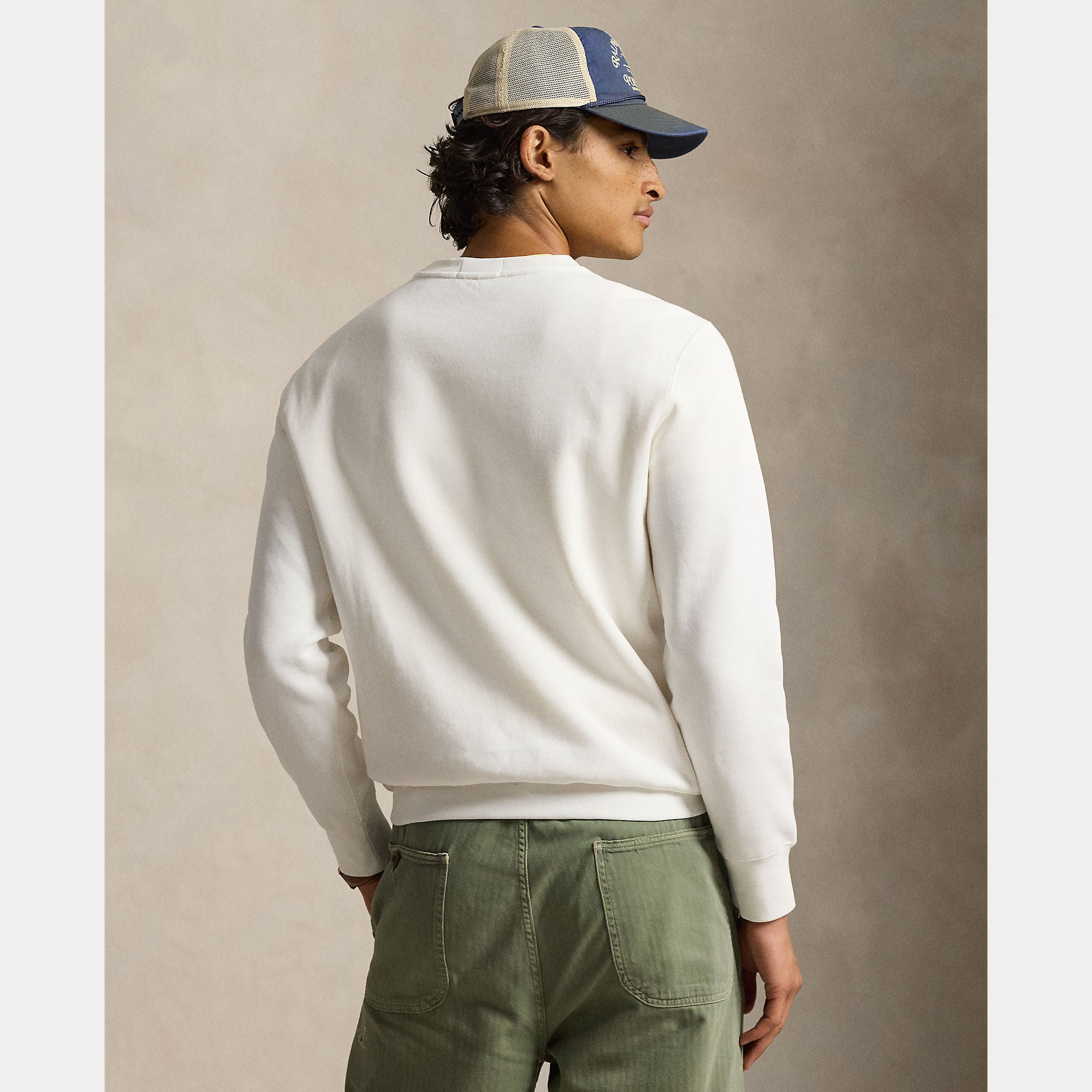 Polo Ralph Lauren miesten collegepaita Summer Bear Knit Sweatshirt, valkoinen