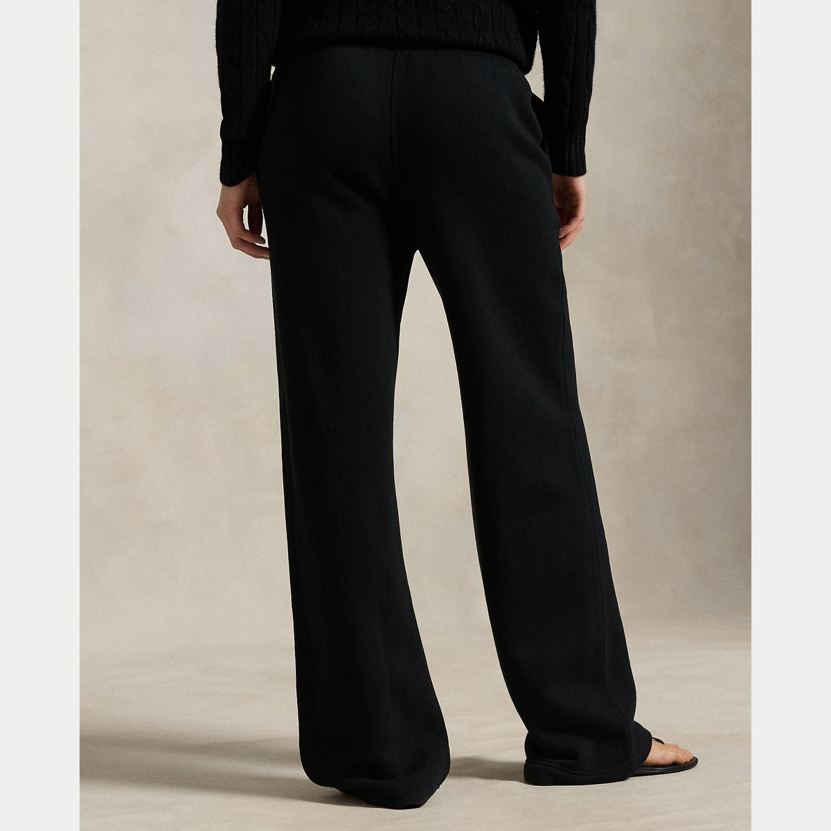 Polo Ralph Lauren naisten collegehousut Knit-Open Botton Sweatpant-pants, musta