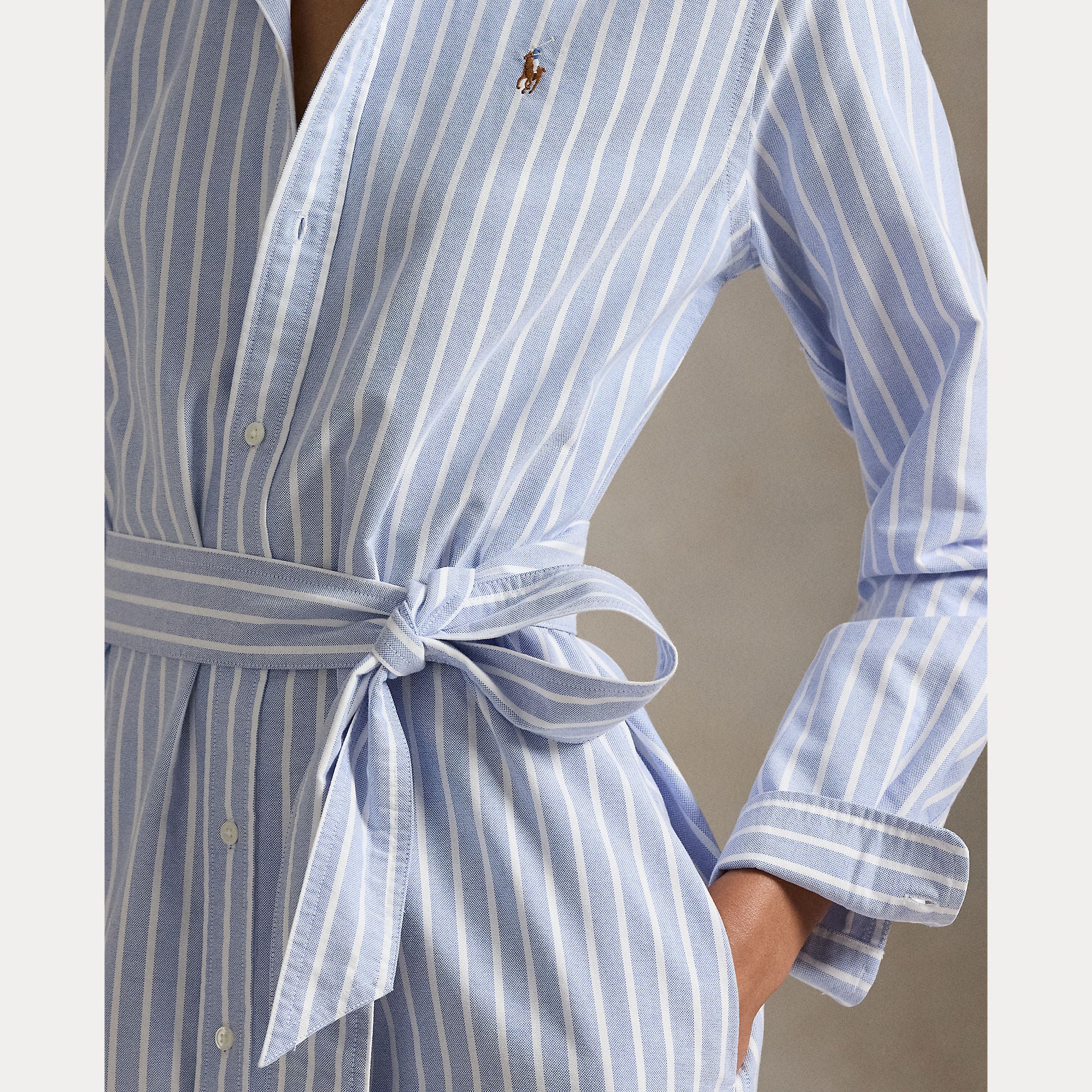 Polo Ralph Lauren naisten paitamekko Cory Dress LS, raidallinen sininen