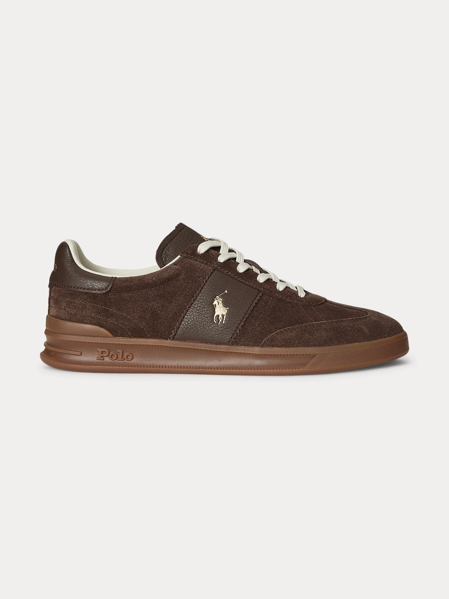 Polo Ralph Lauren miesten tennarit Heritage Aera Suede Sneaker Low Top, tummanruskea