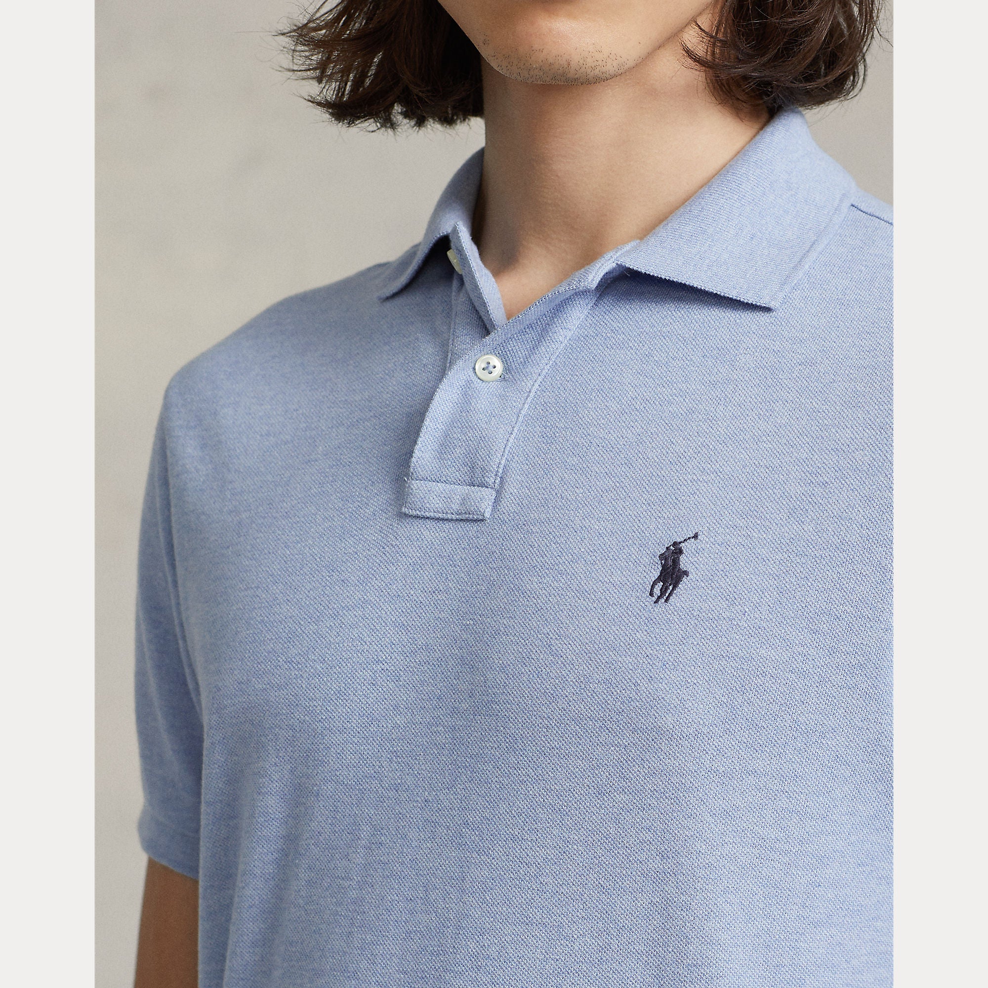Polo Ralph Lauren miesten pikeepaita Iconic Mesh Polo Shirt, vaaleansininen