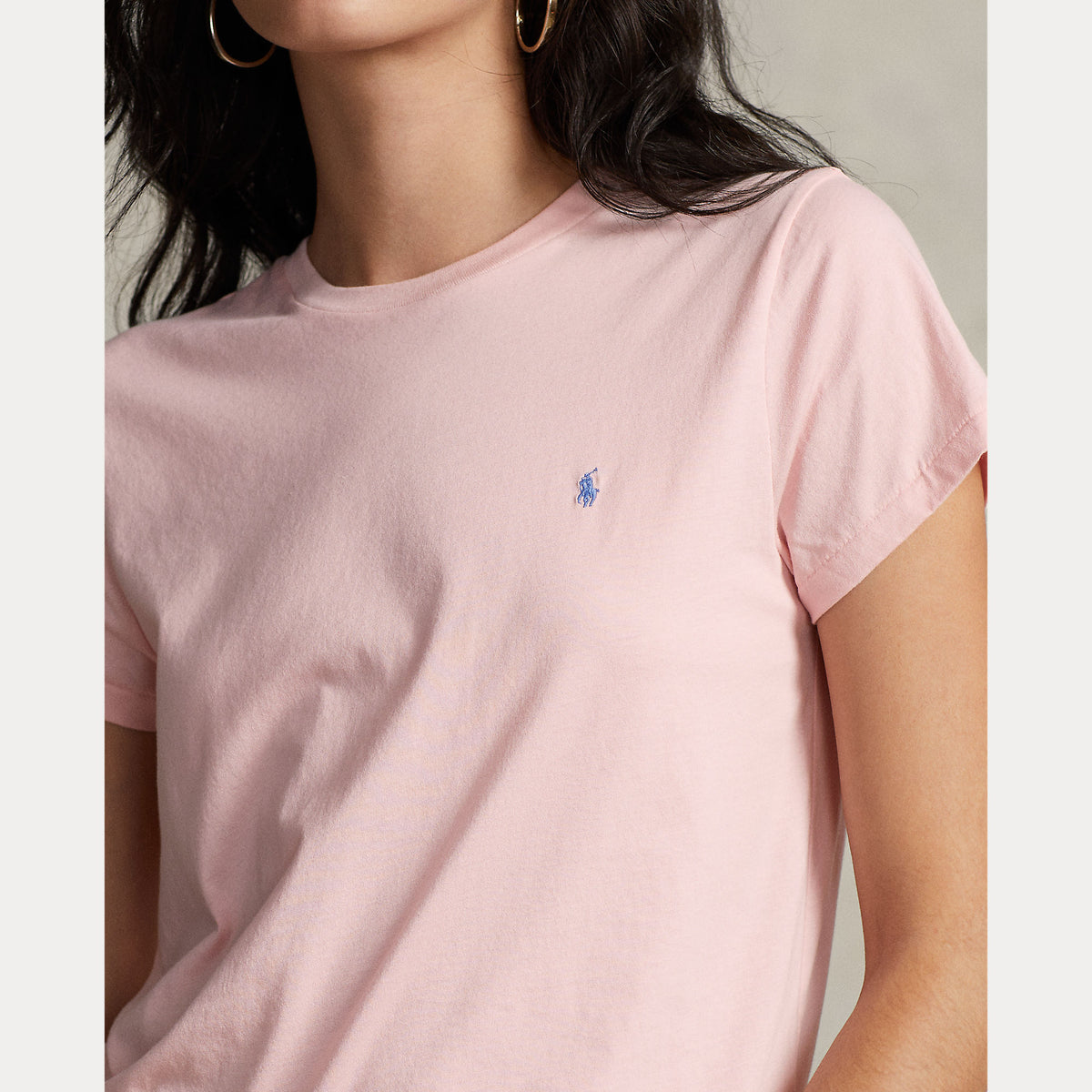 Polo Ralph Lauren naisten t-paita New RLTPP-Short Sleeve T-Shirt, vaaleanpunainen, lyhythihainen 100 prosenttia puuvillaa, pyöreä pääntie ja pieni kirjailtu ratsastajamerkki rinnassa