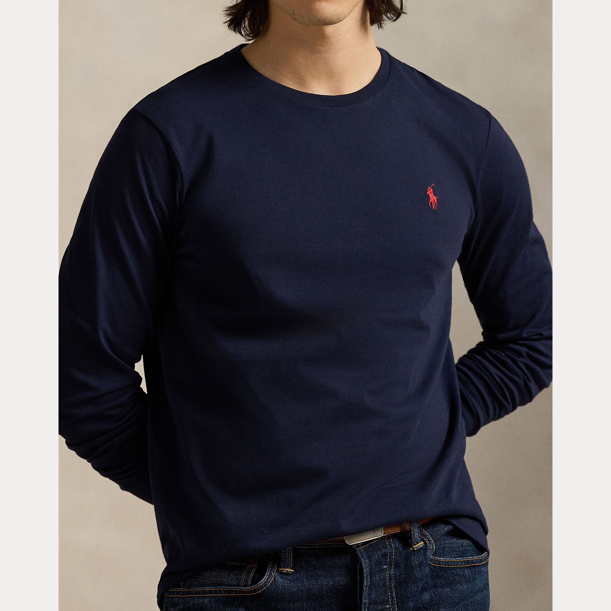 Polo Ralph Lauren miesten pitkähihainen paita Long Sleeve T-shirt, tummansininen