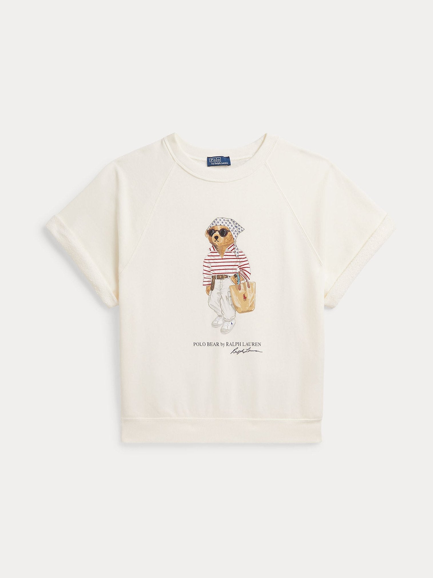 Polo Ralph Lauren naisten t-paita Polo Bear, luonnonvalkoinen