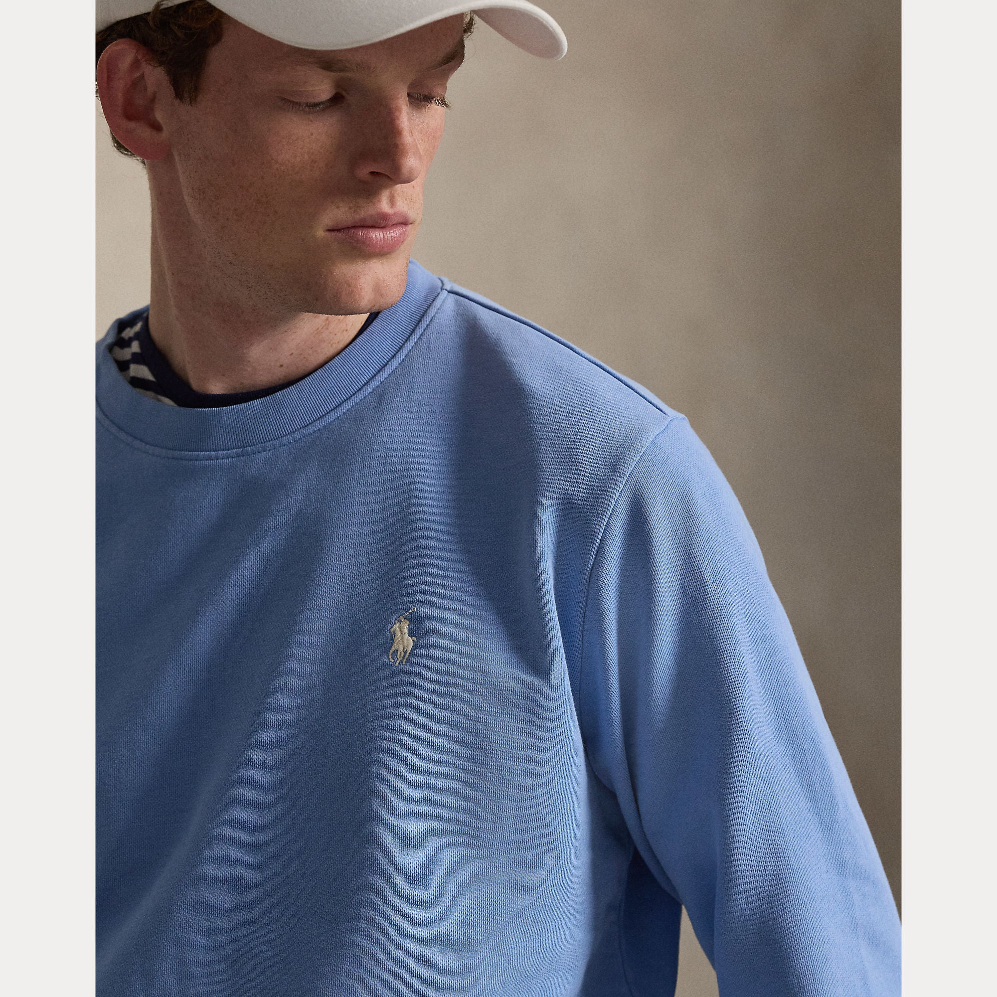 Polo Ralph Lauren miesten collegepaita Long Sleeve C Neck, vaaleansininen