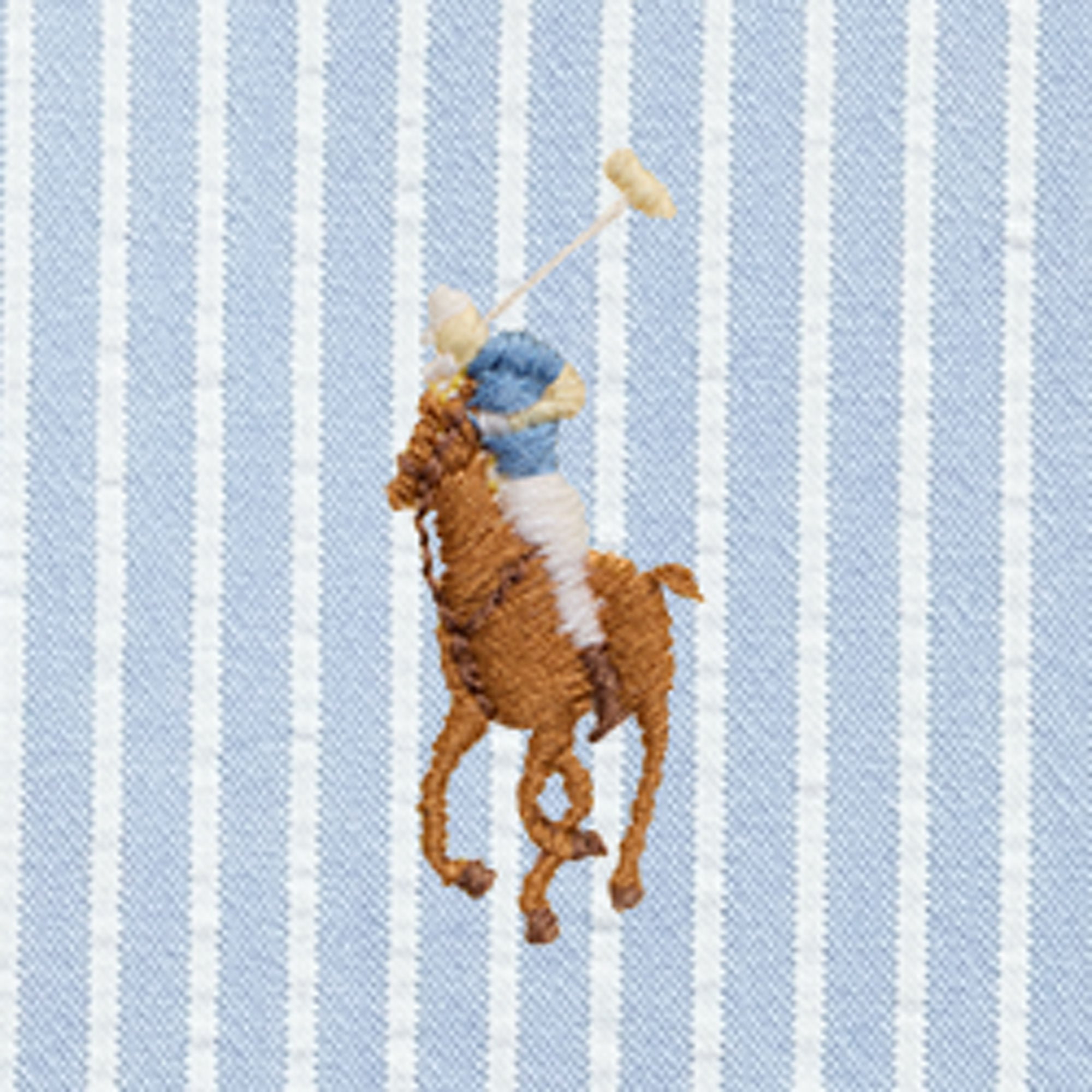 Polo Ralph Lauren miesten kauluspaita Classic Fit Striped Seersucker Shirt, raidallinen sininen