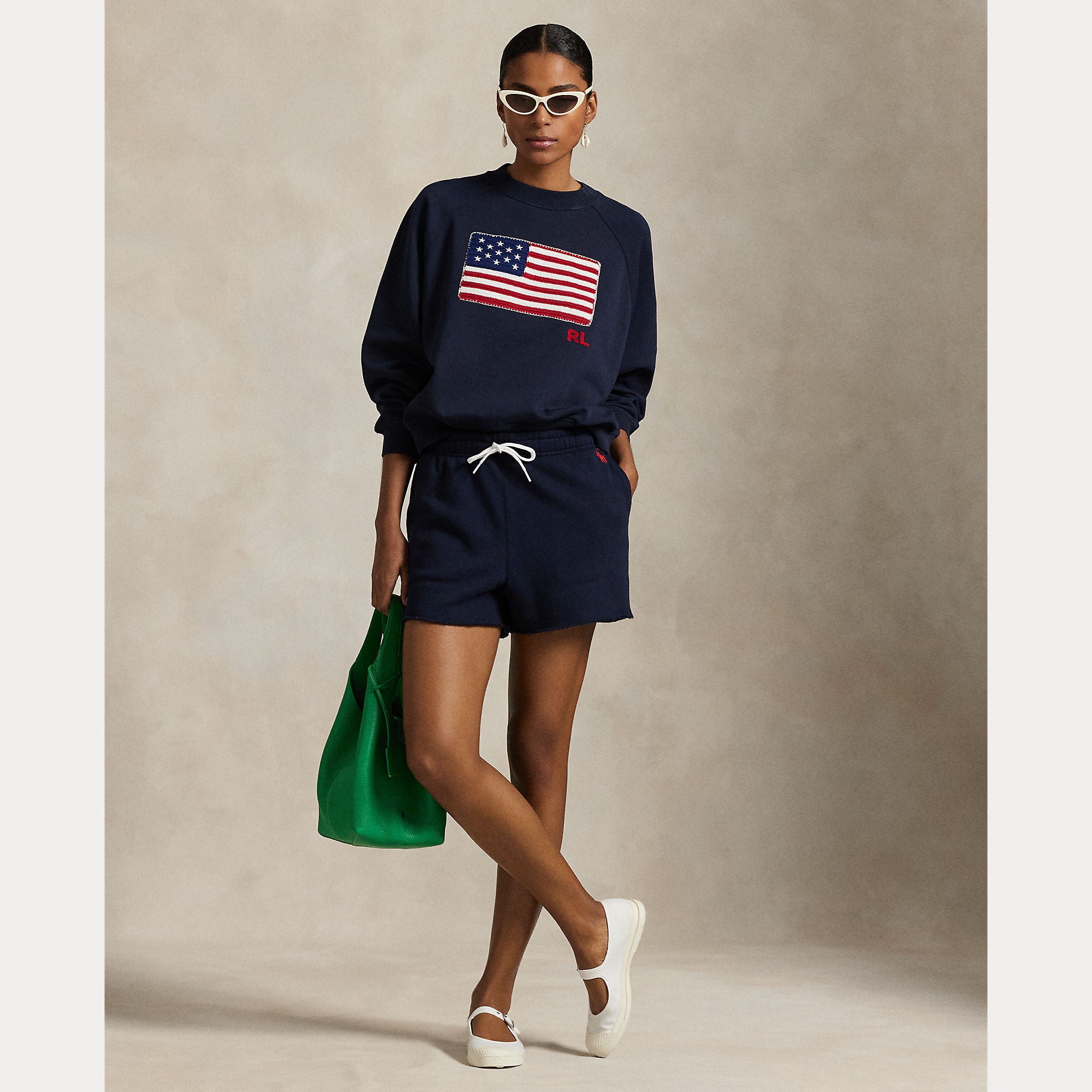 Polo Ralph Lauren naisten shortsit Knit-Shorts, tummansininen