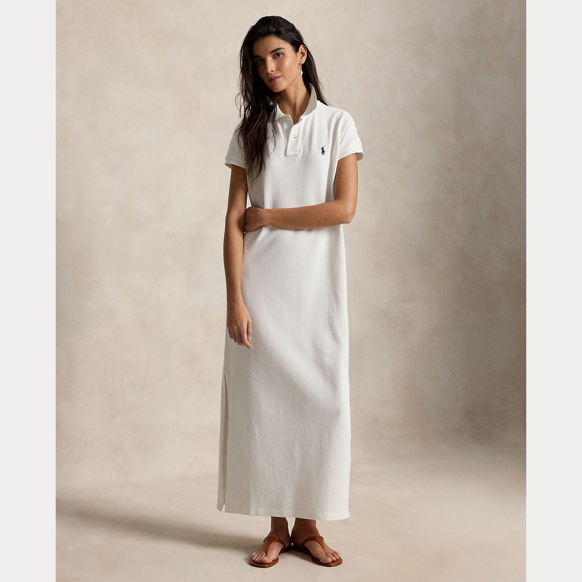 Polo Ralph Lauren naisten mekko Knit Polo Dress, Valkoinen