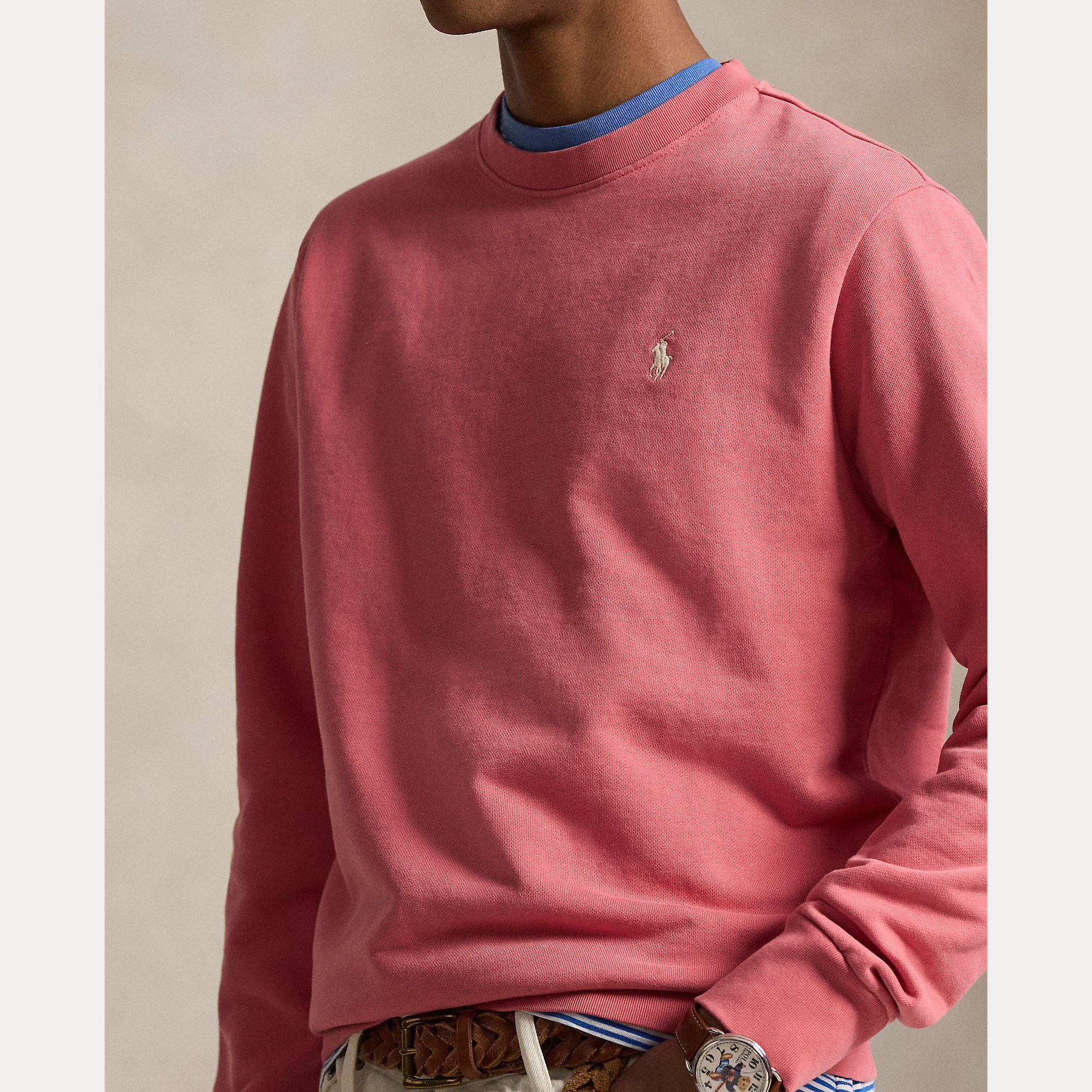 Polo Ralph Lauren miesten collegepaita Long Sleeve C Neck, punainen