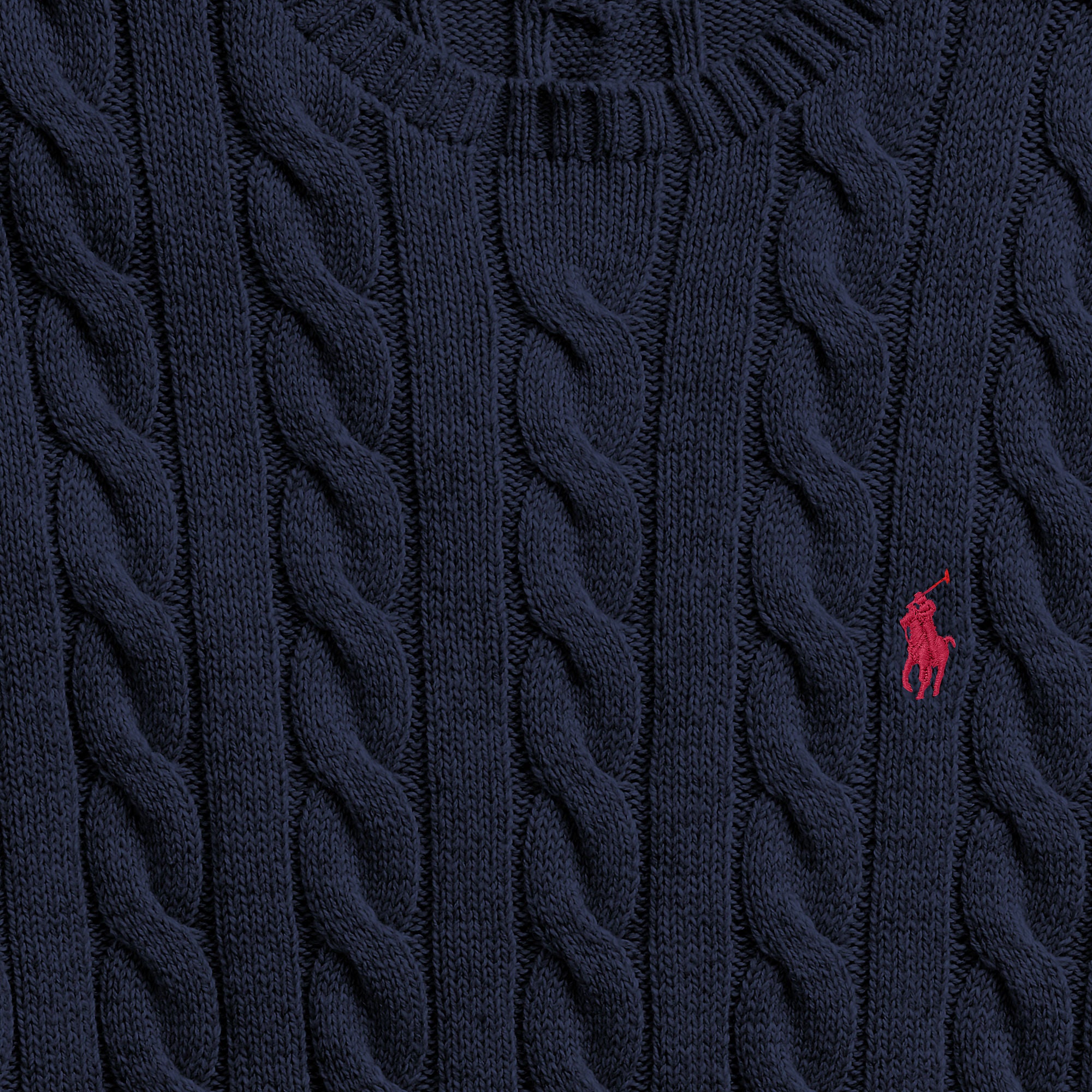 Polo Ralph Lauren miesten neulepaita Cotton Cable LS Drive Pullover, tummansininen