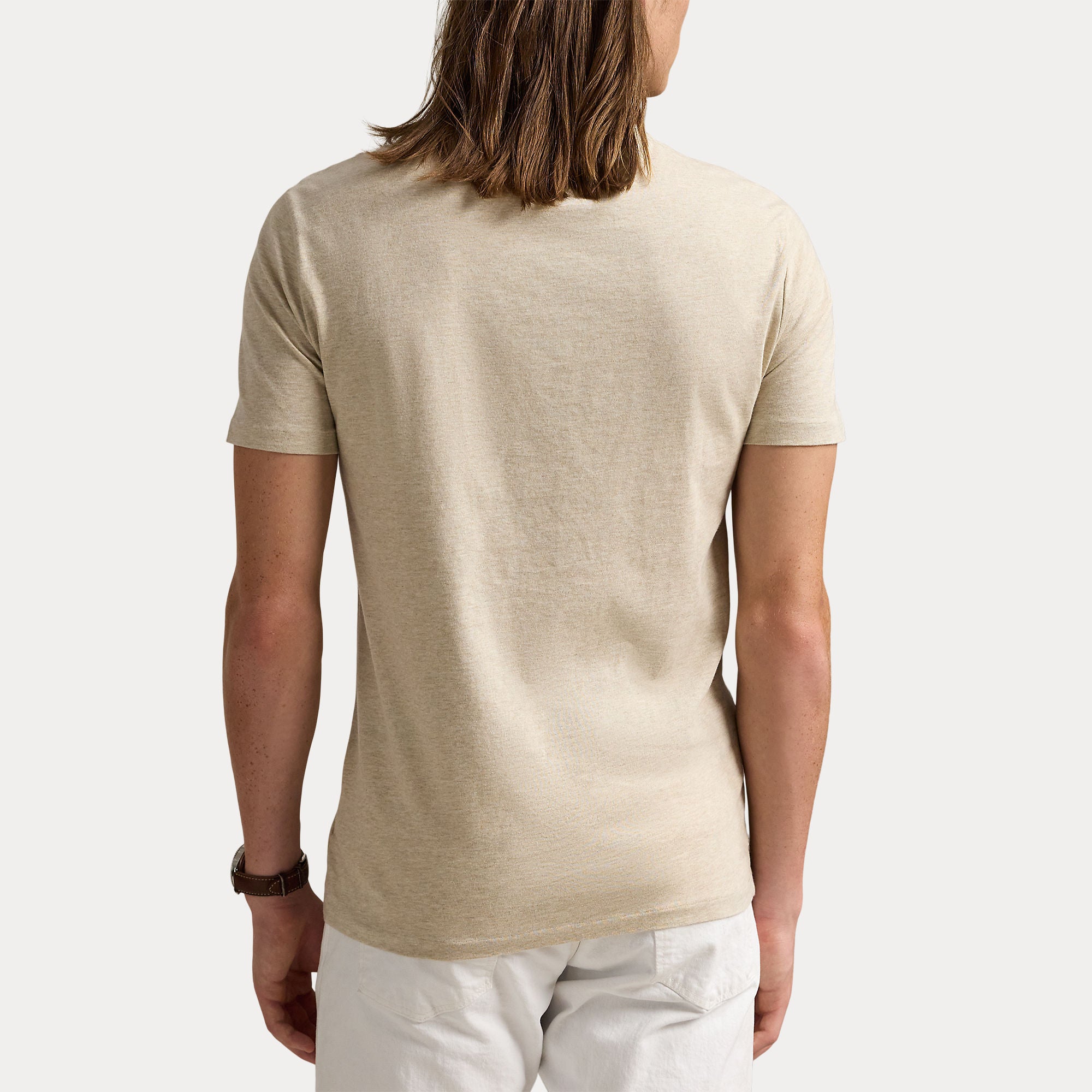 Polo Ralph Lauren miesten T-paita Custom Slim Fit Soft Cotton T-Shirt, beige