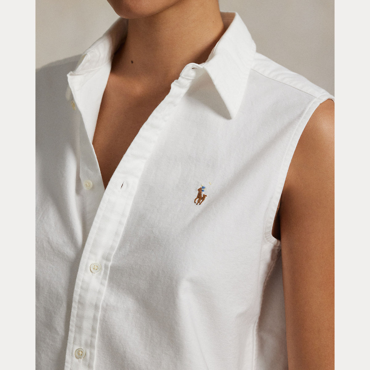 Polo Ralph Lauren naisten pusero Woven Sport Shirt Shirt, valkoinen