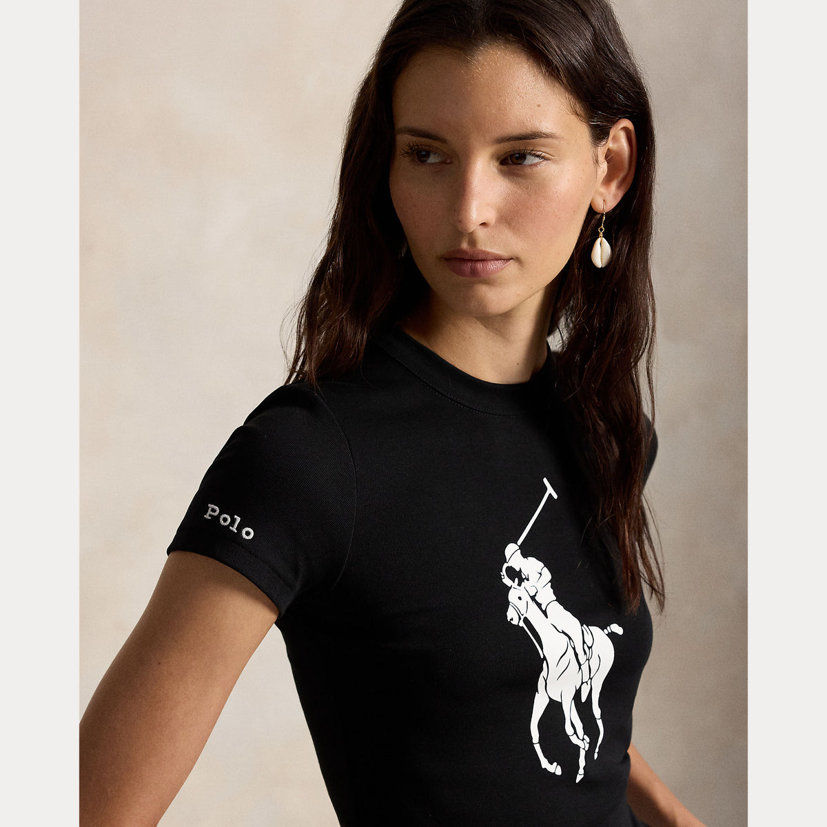 Polo Ralph Lauren naisten T-paita Knit T-Shirt, musta