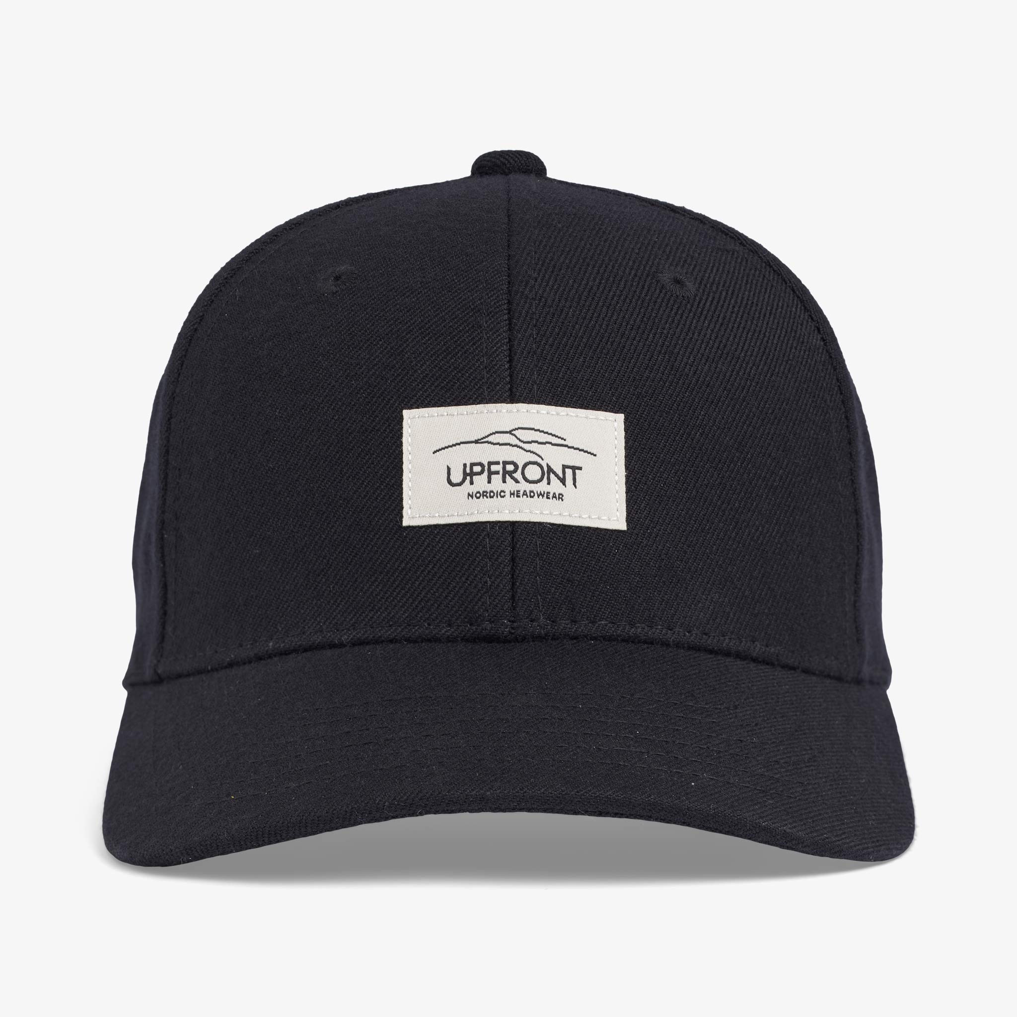 Upfront Miesten Lippis HAAKON HARD LOW BASEBALL CAP, Musta