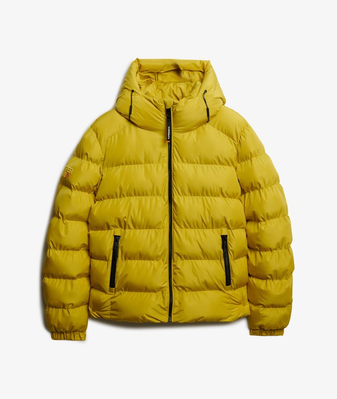Superdry Miesten Talvitakki, Hooded Sports Puffer Jacket  KELTAINEN