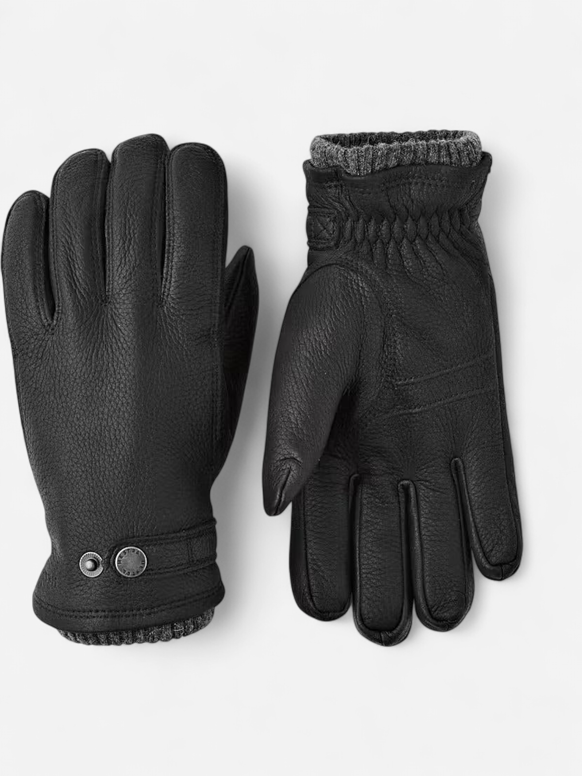 Hestra unisex käsineet UTSJÖ FLEECE LINER BUCKLE ELKSKIN GLOVE, musta - Kekäle.fi