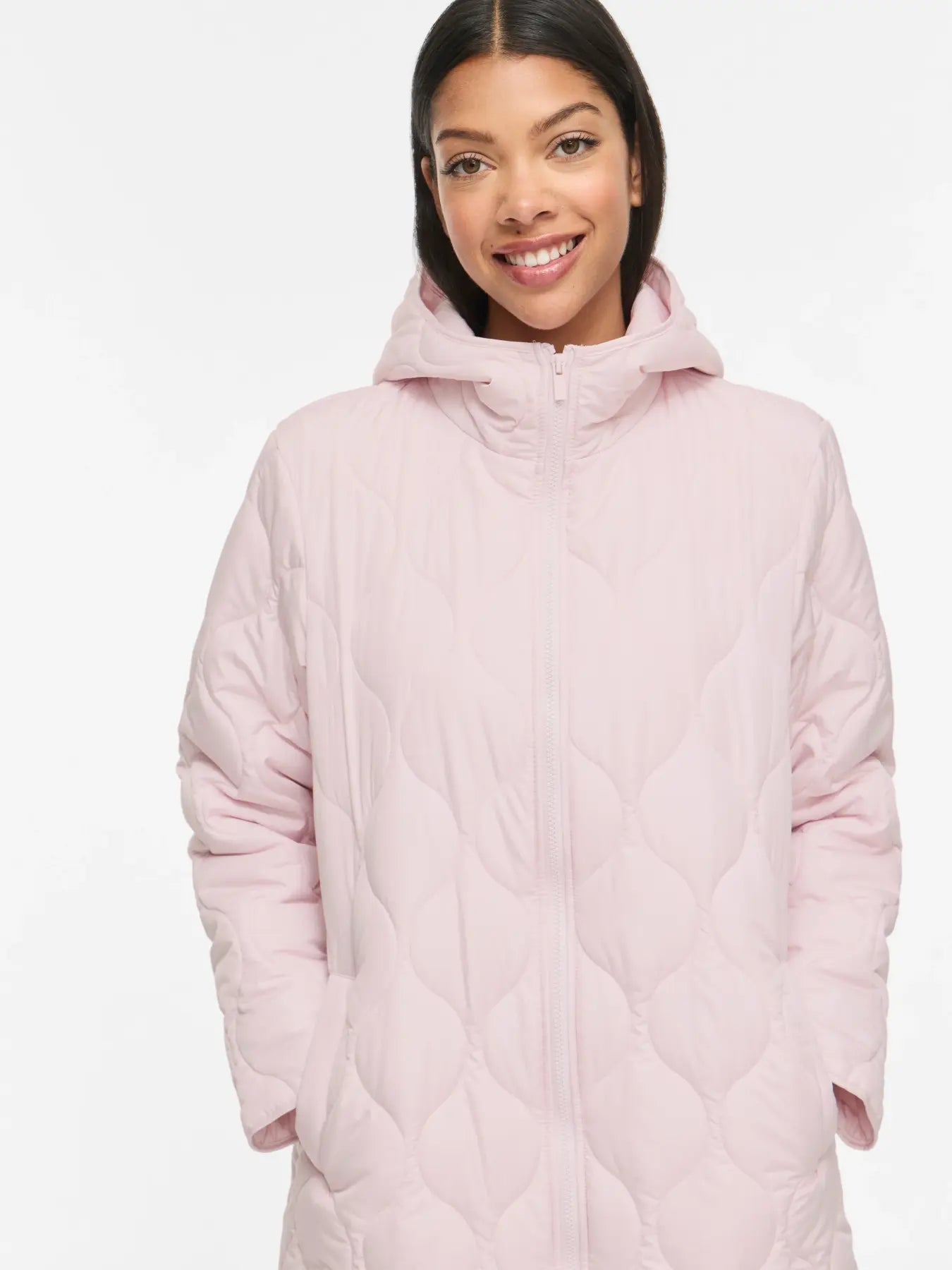 Vila naisten tikkitakki Viquila Hooded Onion Coat, Ballet Slipper